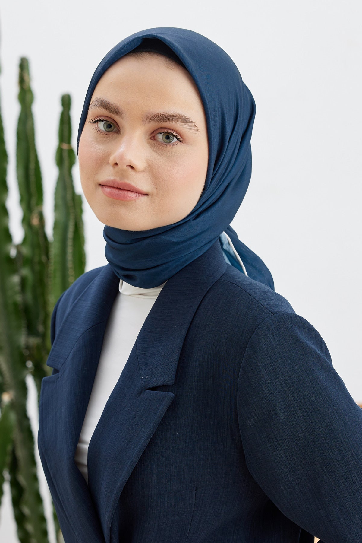 Pro Line Düz Renk Eşarp - Lacivert