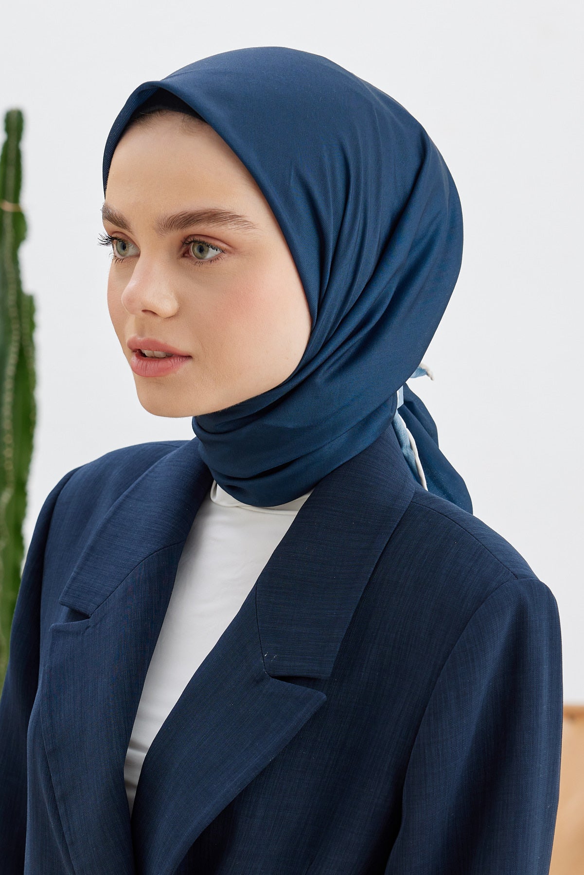 Pro Line Düz Renk Eşarp - Lacivert