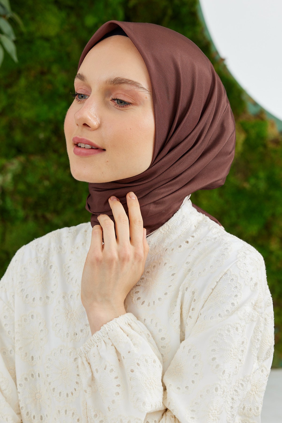 Pro Line Düz Renk Eşarp - Çikolata Kahve