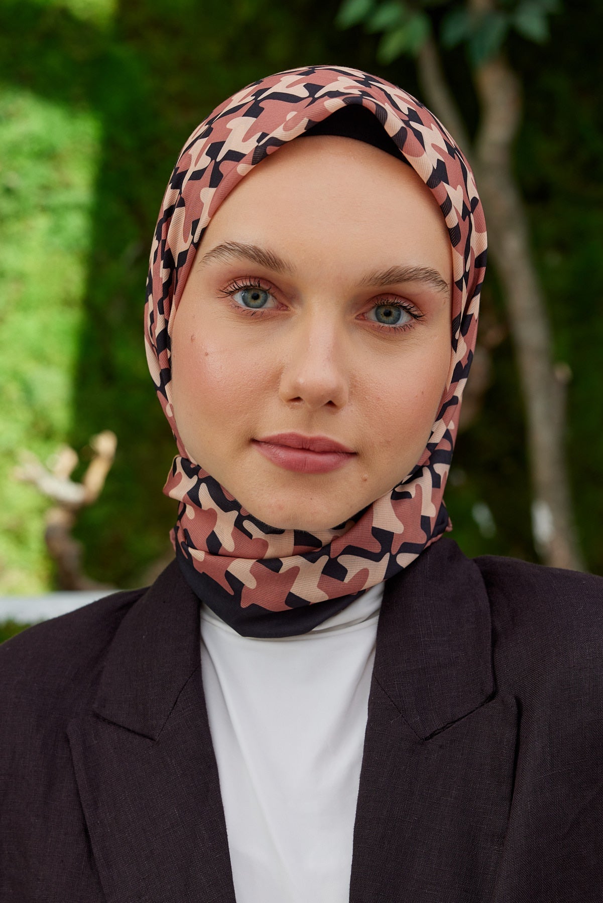 Pro Line Star Desen Eşarp - Tarçın