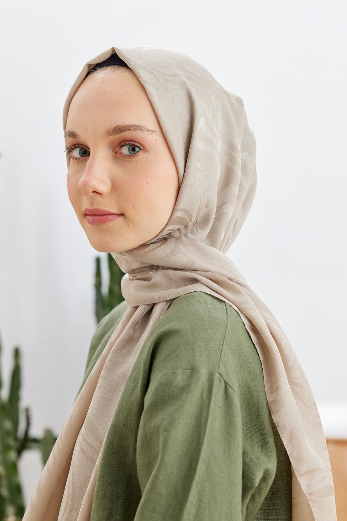 Jakar Janjan Dalga Desen Şal - Taş