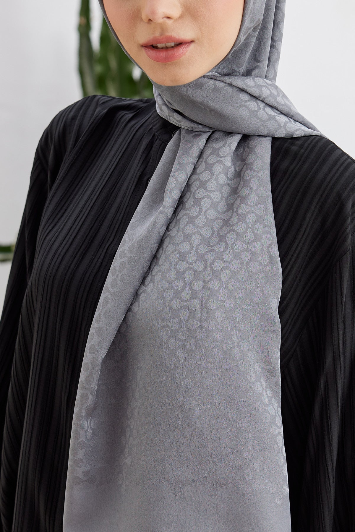 Jakar Janjan Koza Desen Şal - Füme