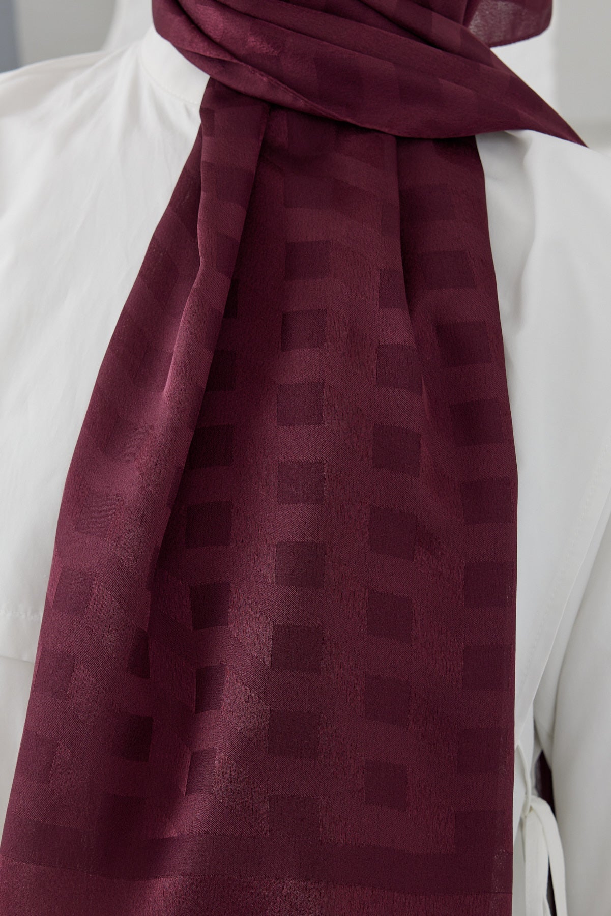 Jakar Janjan Mila Desen Şal - Bordo