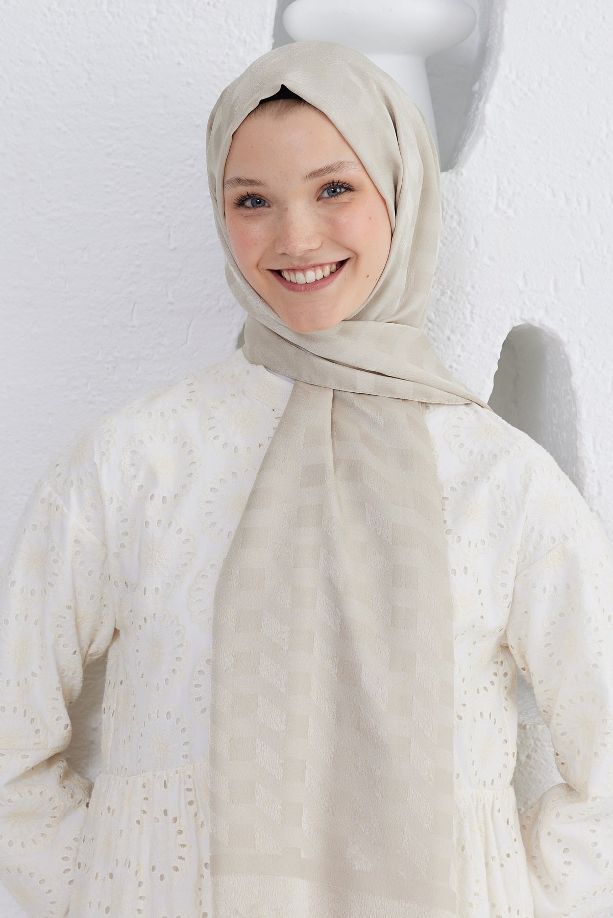 Jakar Janjan Mila Desen Şal - Taş