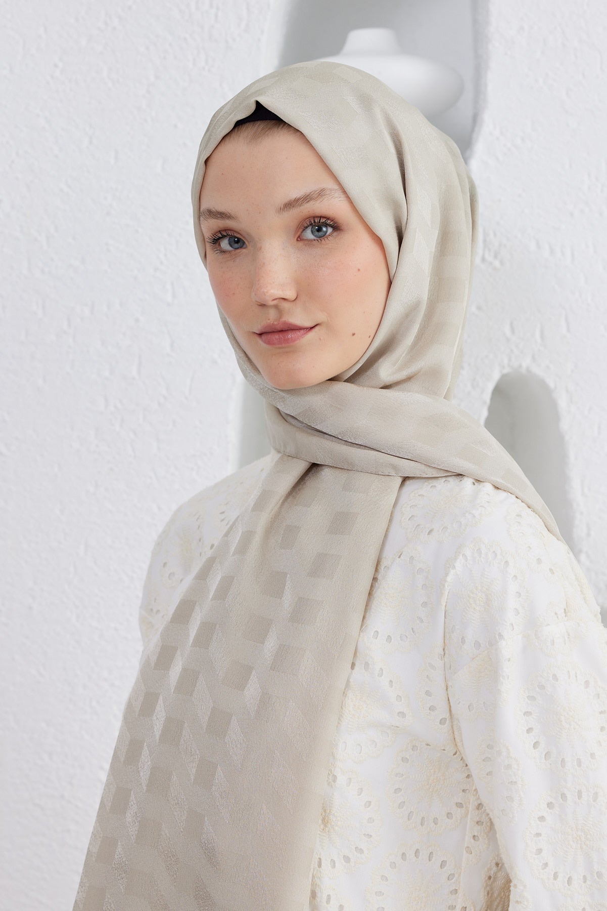 Jakar Janjan Mila Desen Şal - Taş