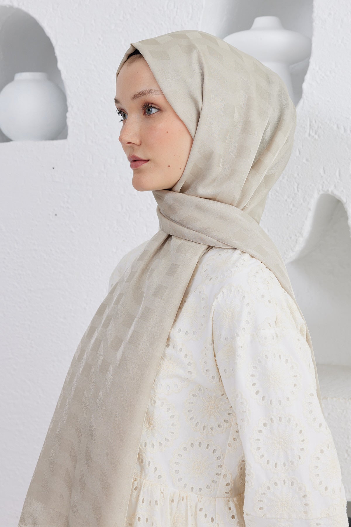 Jakar Janjan Mila Desen Şal - Taş