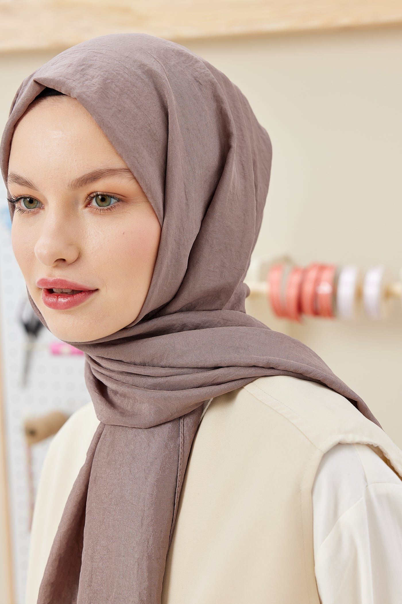 Elisa Vual Şal - Sütlü Kahve