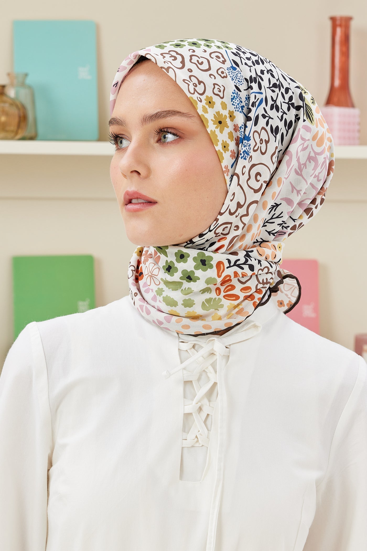 Pro Line Lina Desen Eşarp - Acı Kahve