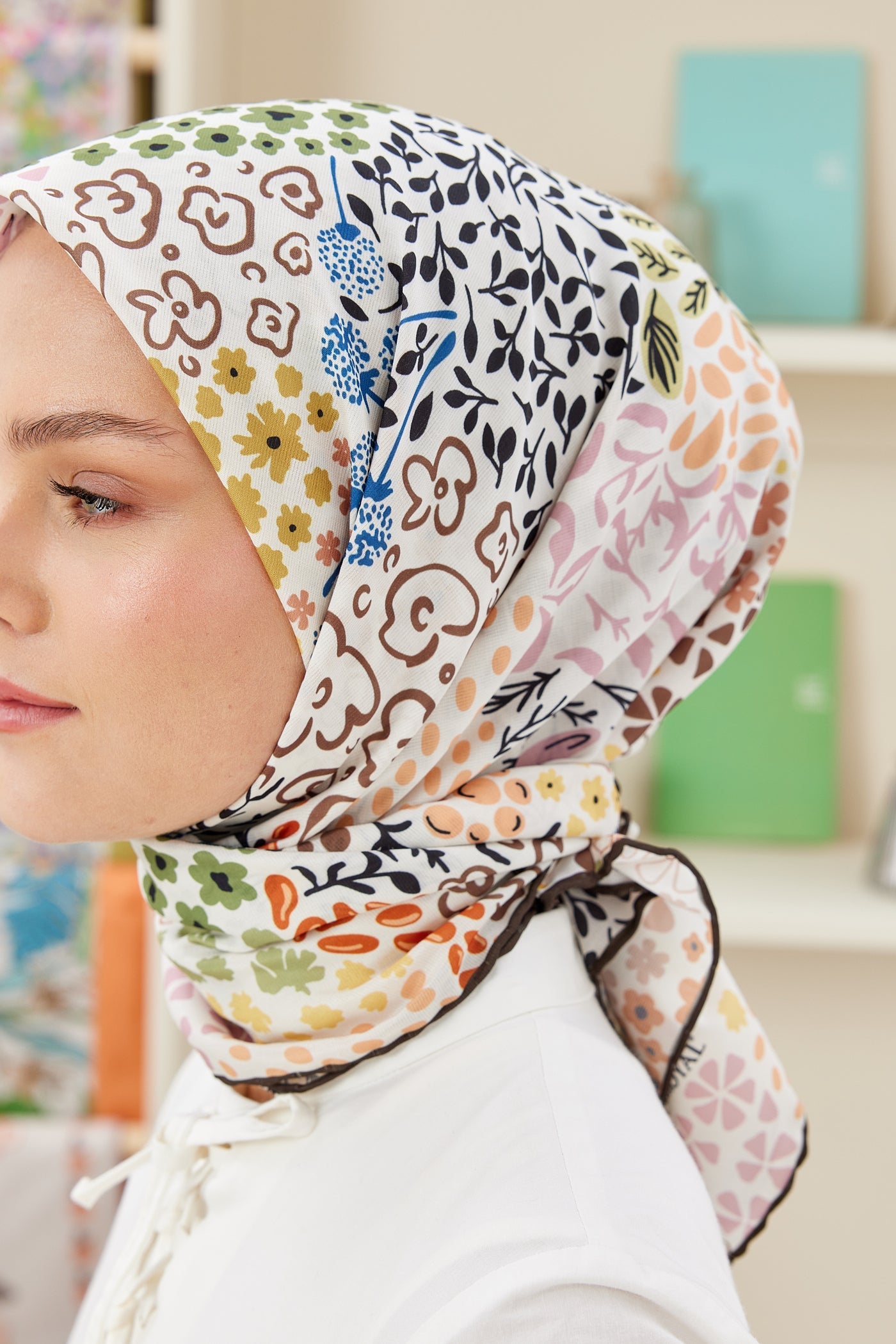 Pro Line Lina Desen Eşarp - Acı Kahve