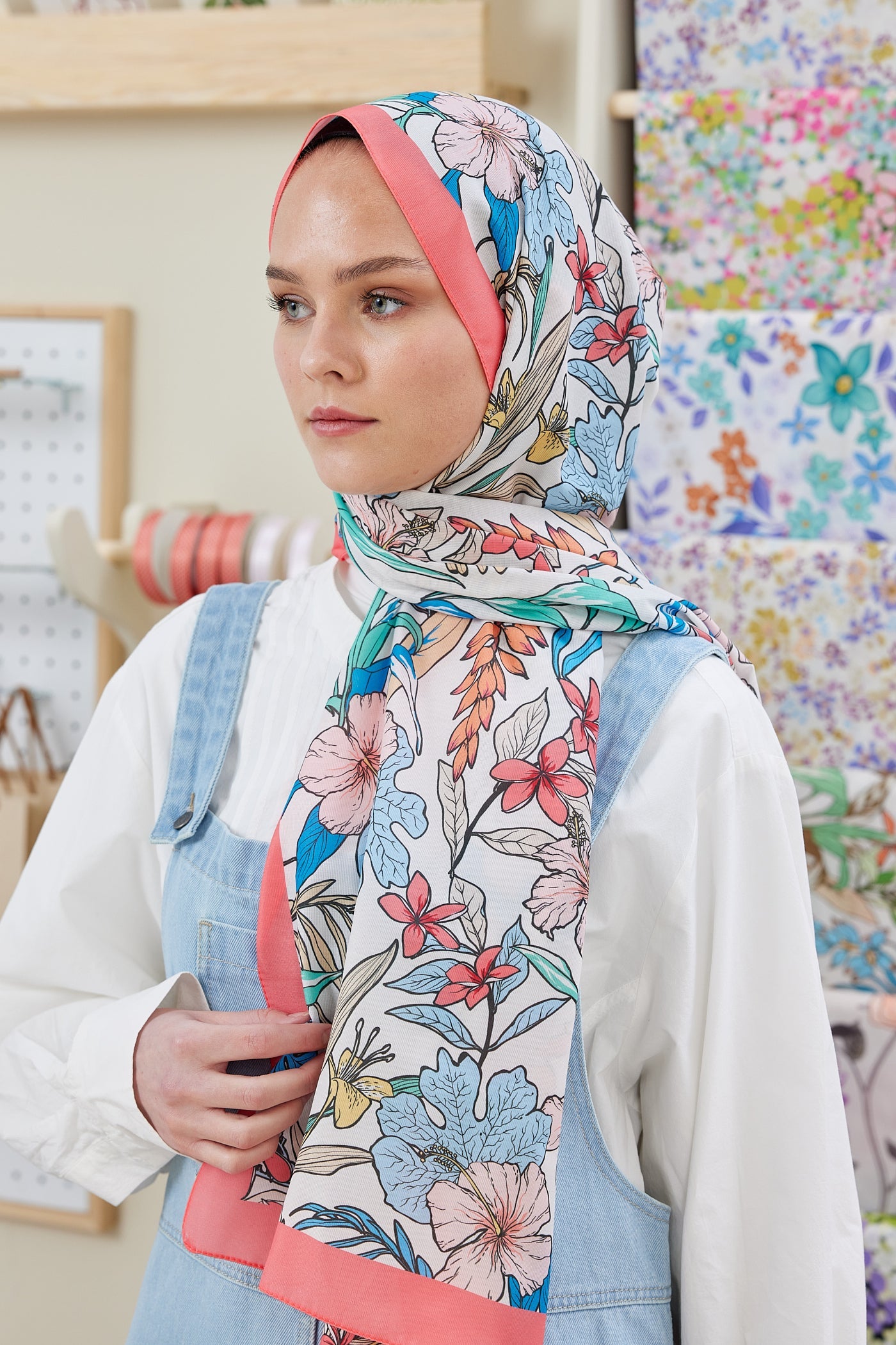 Pro Line Viola Desen Şal - Kırmızı