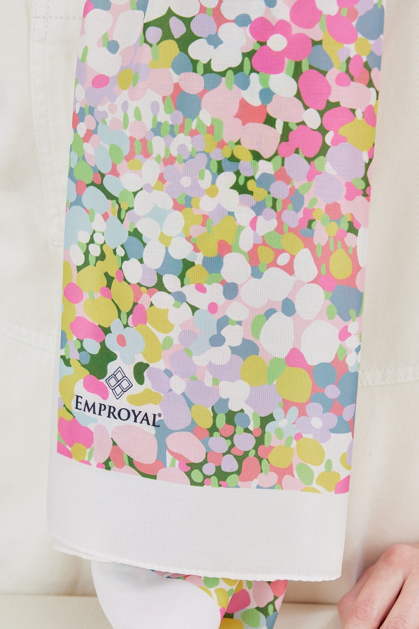 Pro Line Lavin Desen Şal - Krem - Şeker Pembe