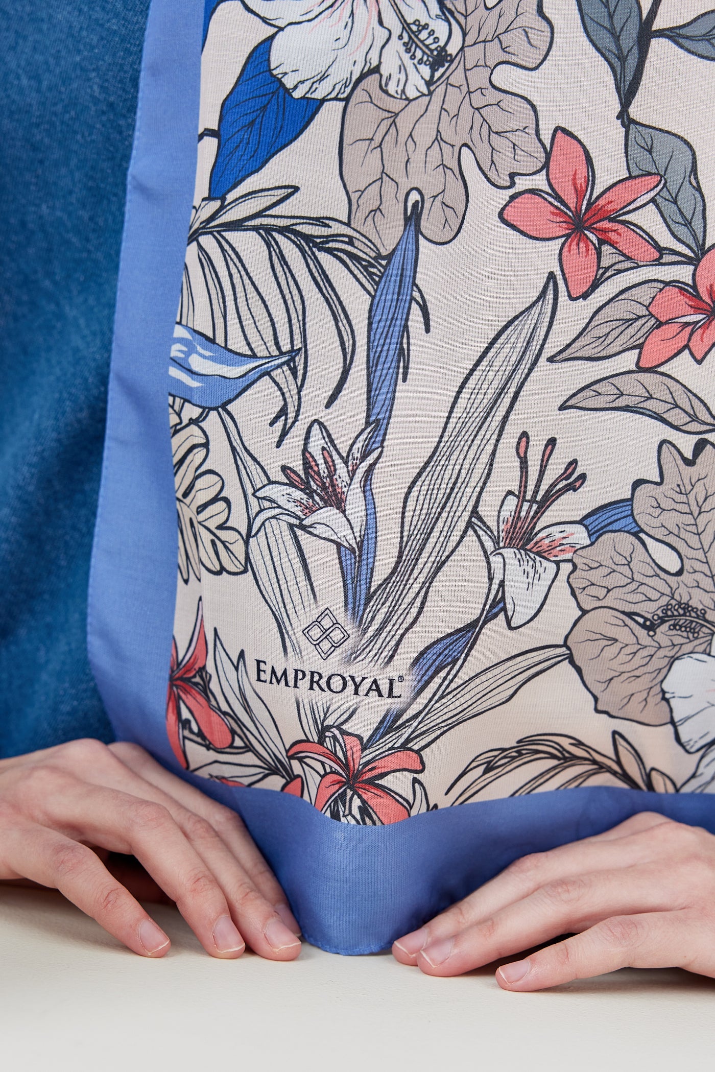 Pro Line Viola Desen Şal - İndigo