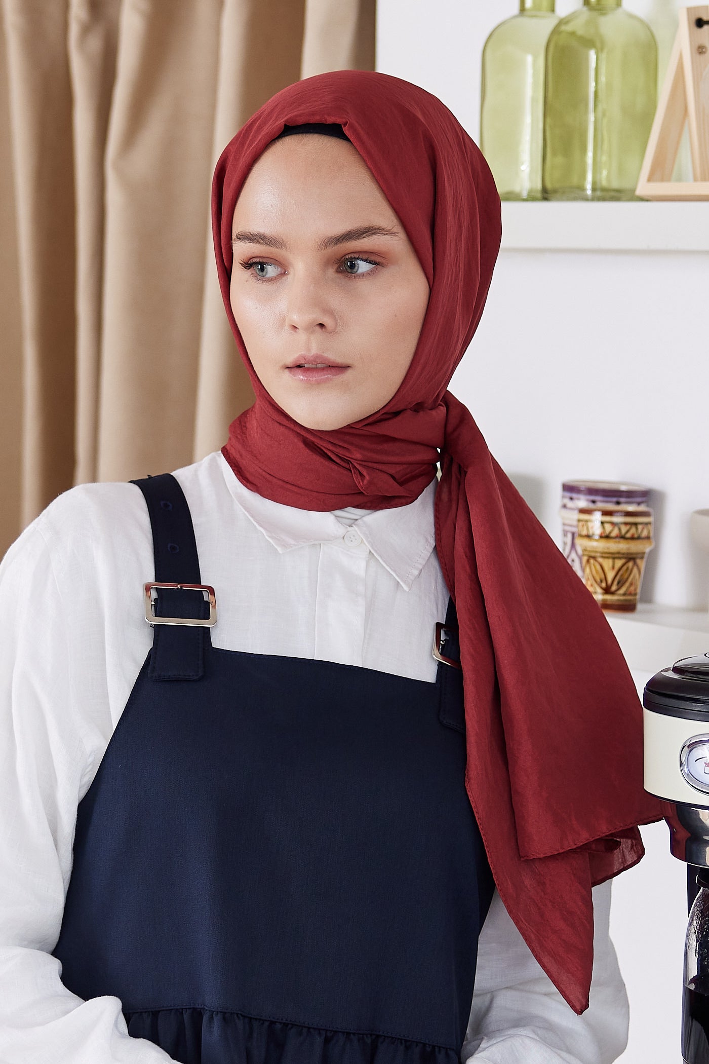 Elisa Vual Şal - Kırmızı