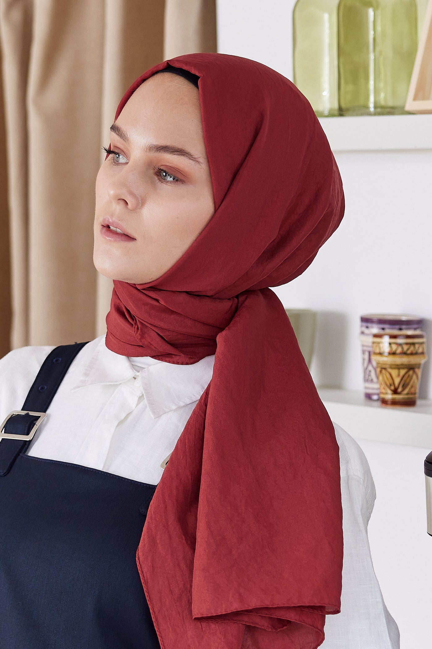 Elisa Vual Şal - Kırmızı