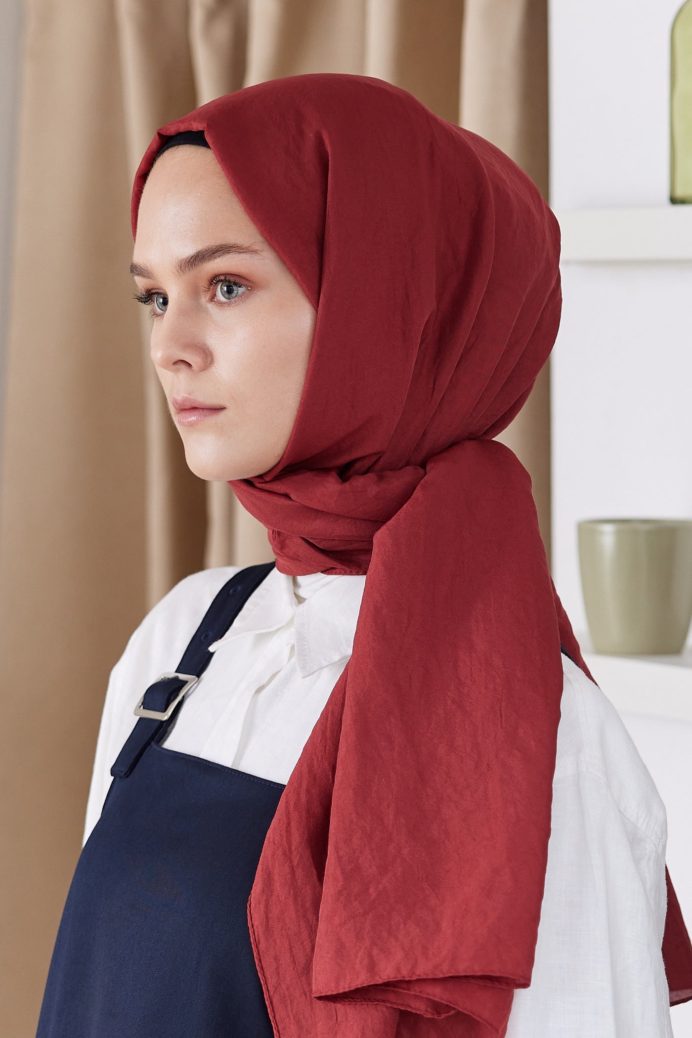 Elisa Vual Şal - Kırmızı