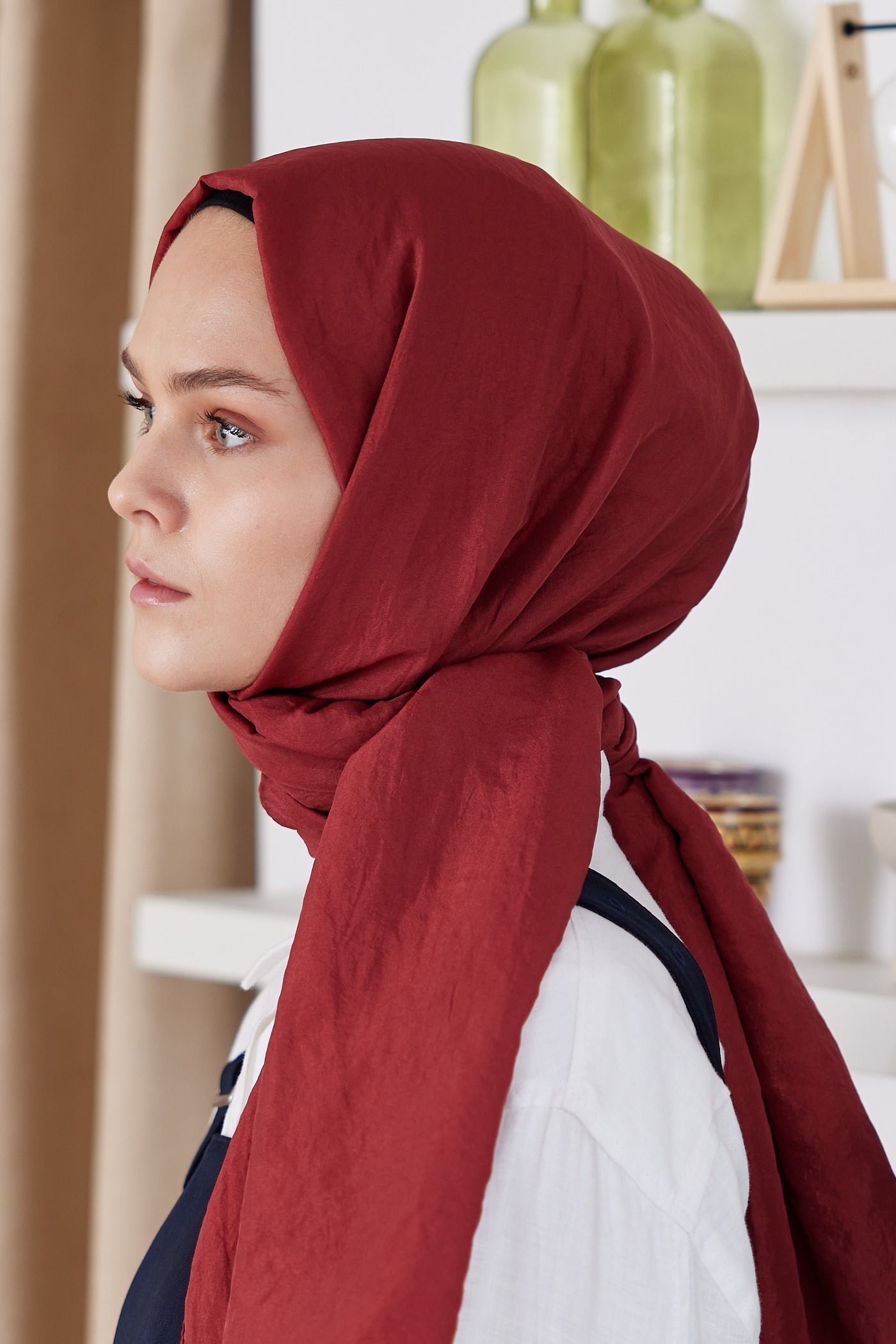 Elisa Vual Şal - Kırmızı