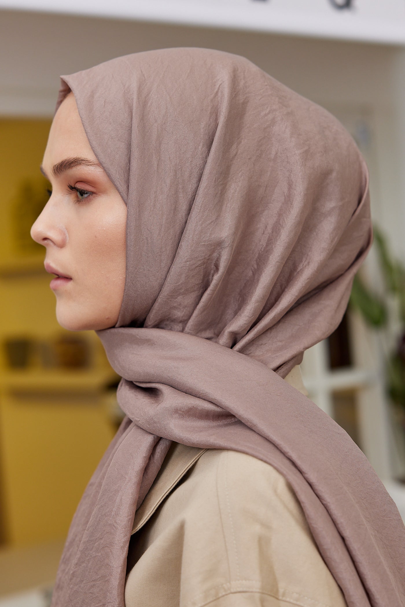 Elisa Vual Şal - Koyu Vizon