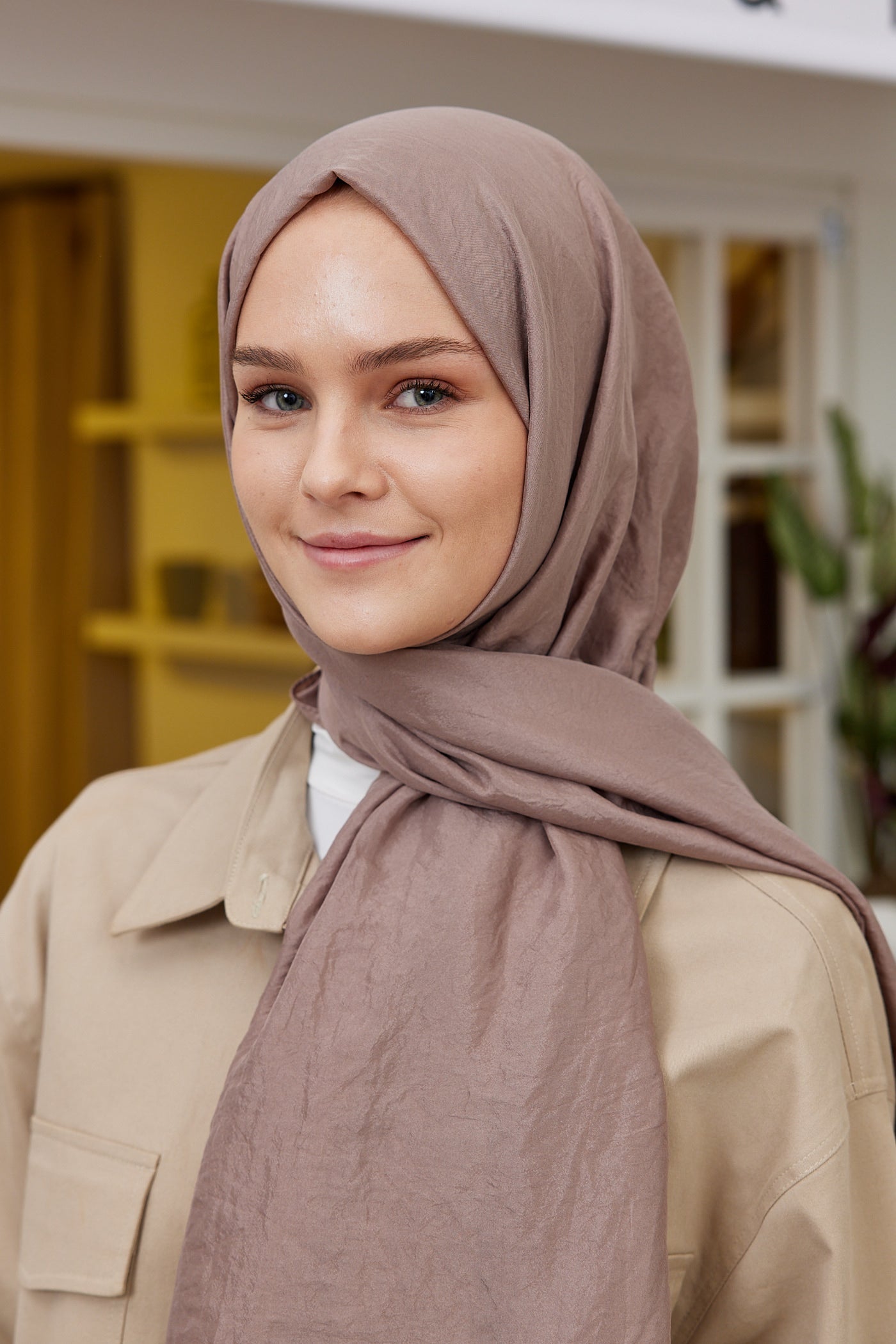 Elisa Vual Şal - Koyu Vizon