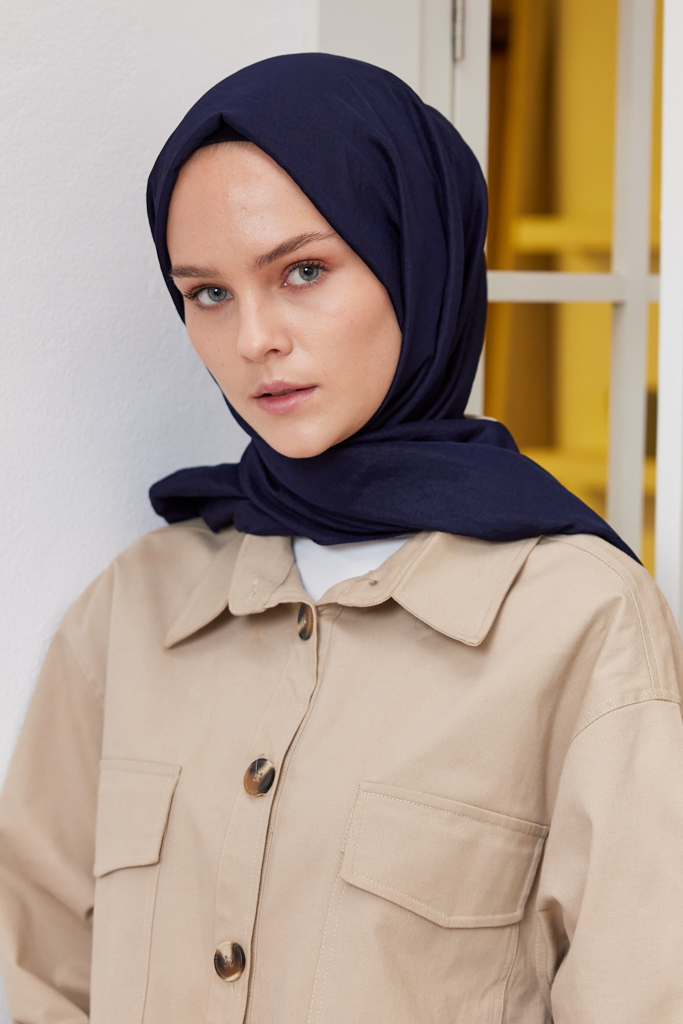 Elisa Vual Şal - Koyu Lacivert