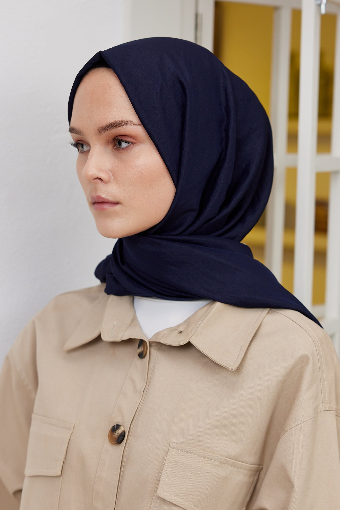 Elisa Vual Şal - Koyu Lacivert