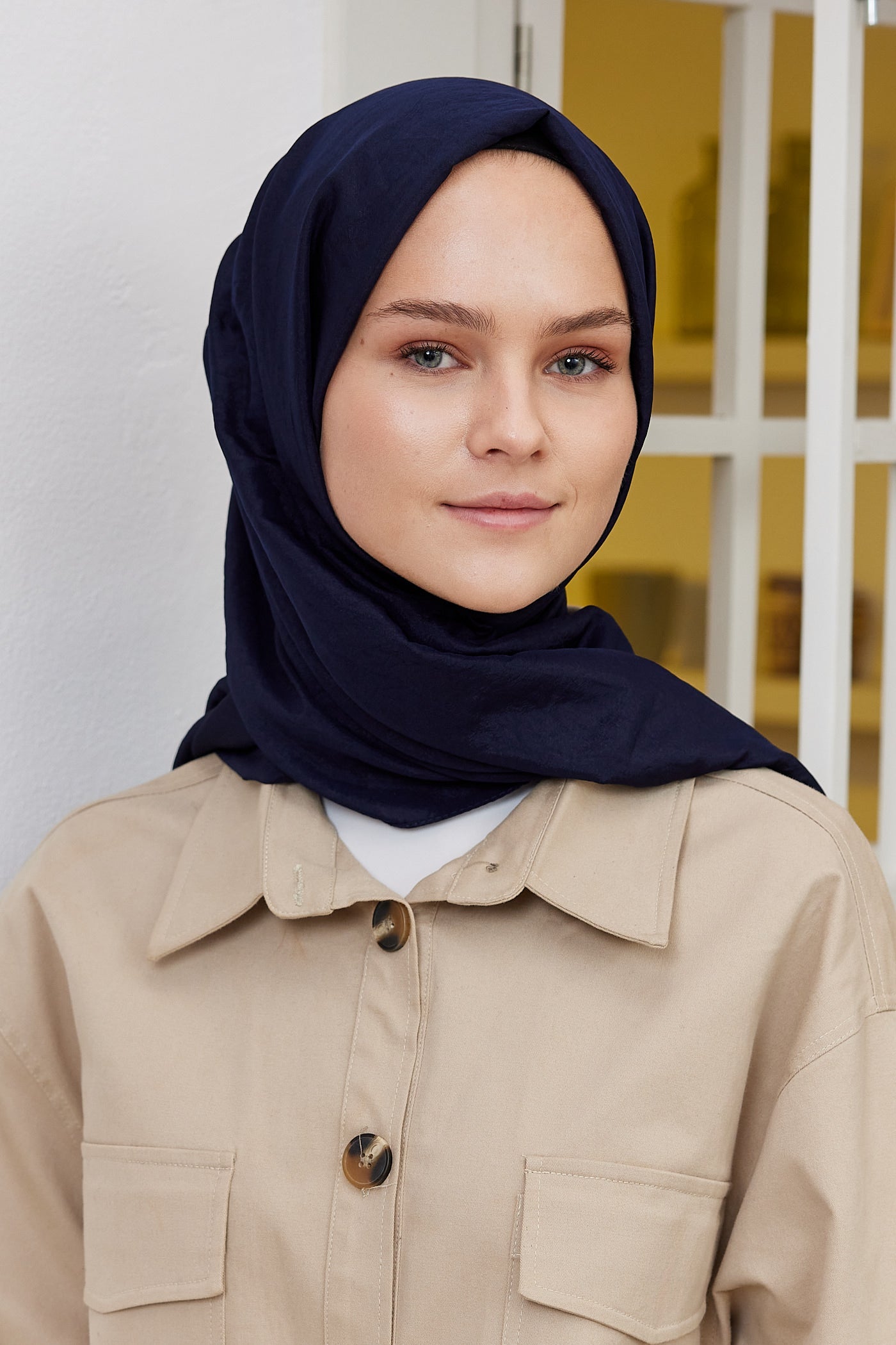 Elisa Vual Şal - Koyu Lacivert