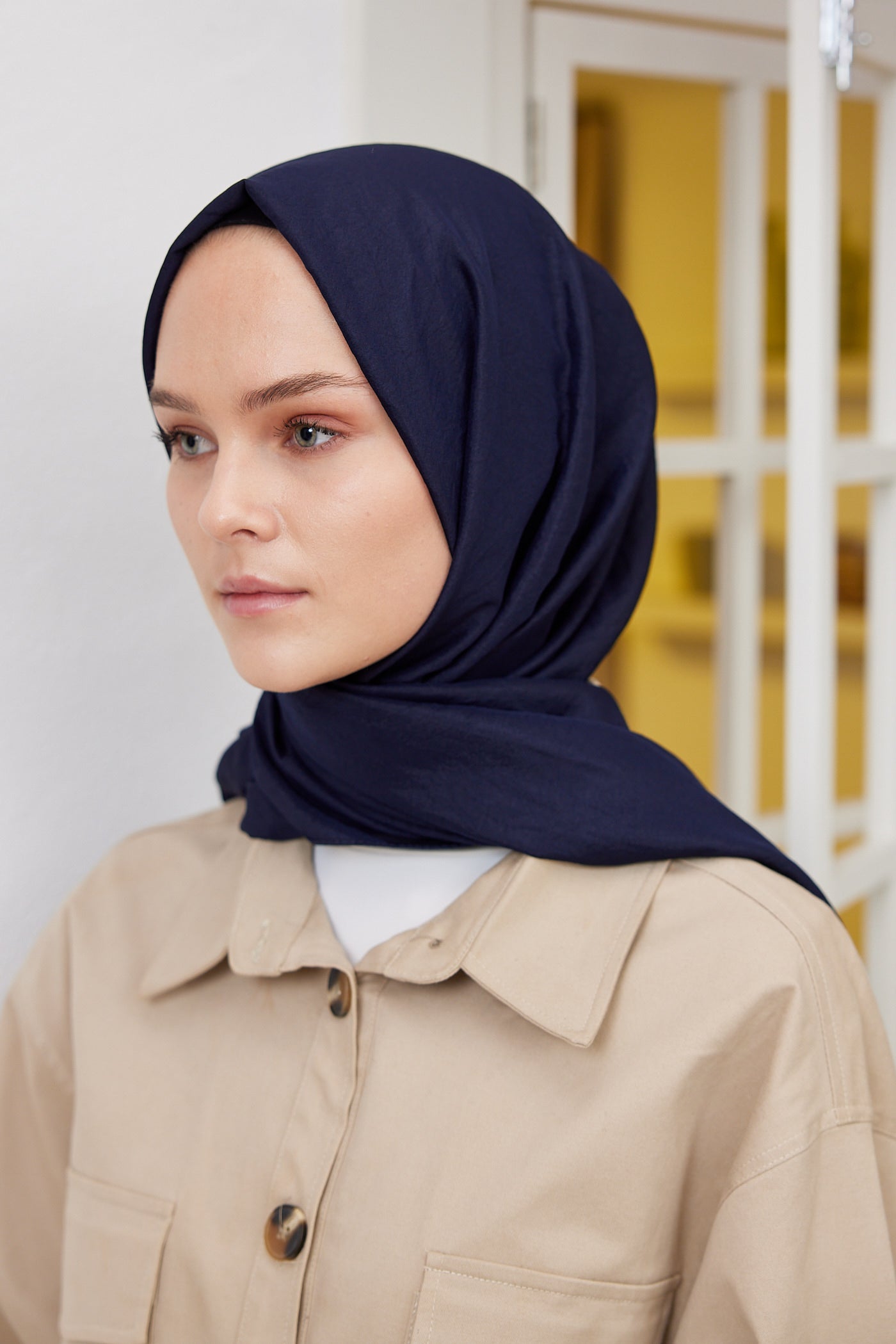 Elisa Vual Şal - Koyu Lacivert