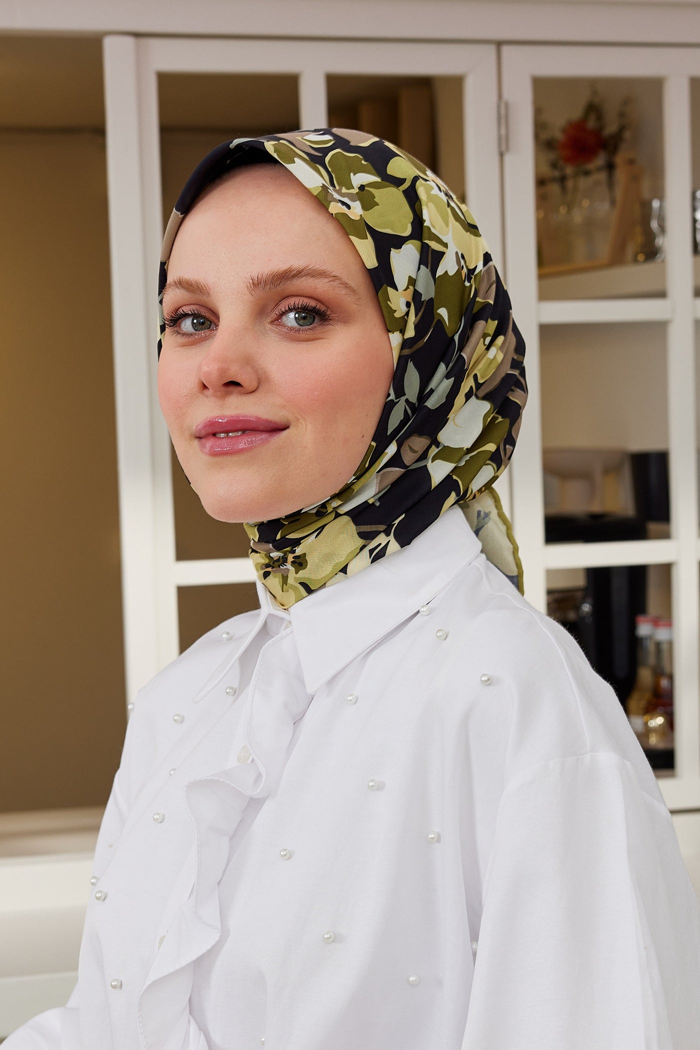 Pro Line Grace Desen Eşarp - Yağ Yeşili - Haki