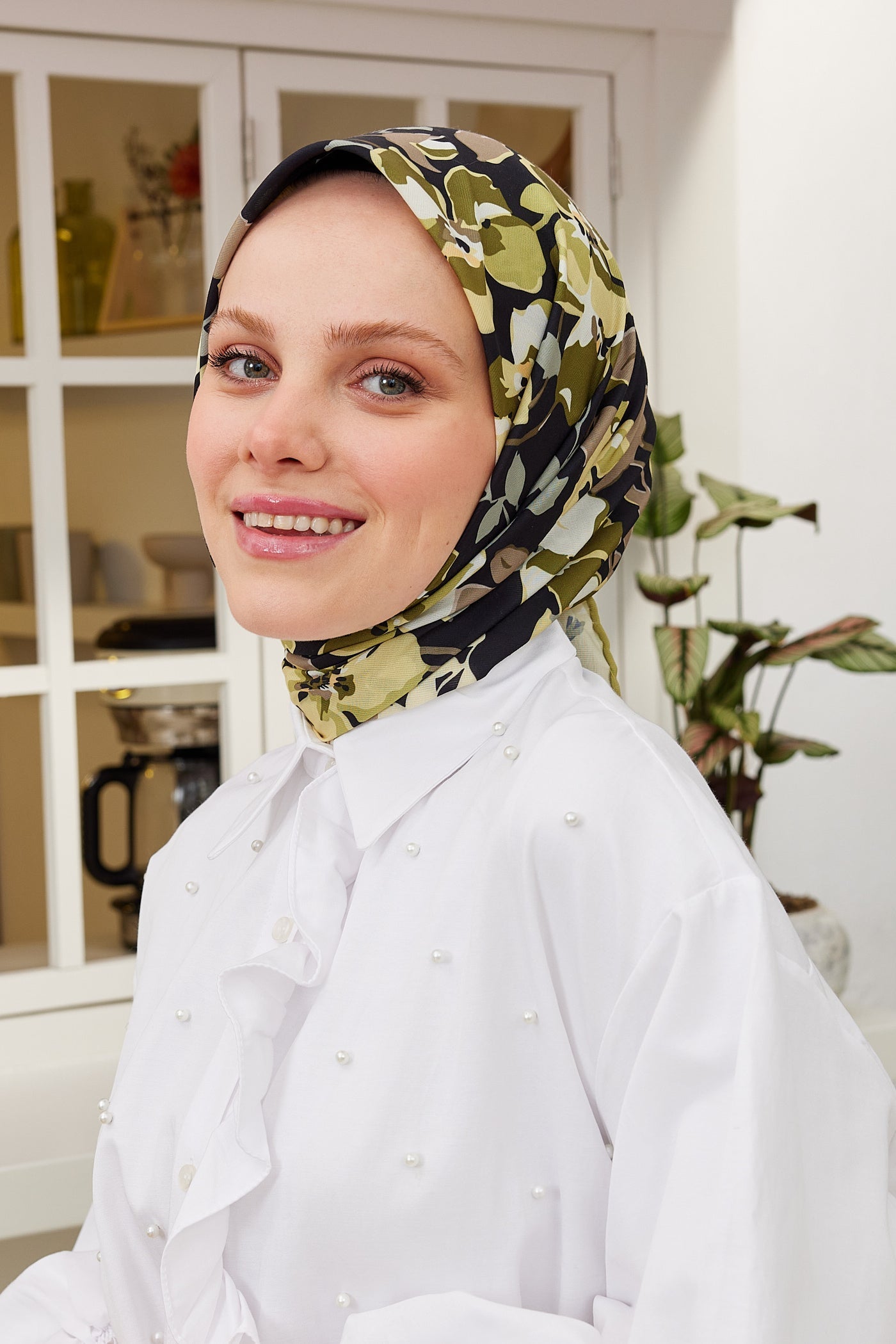 Pro Line Grace Desen Eşarp - Yağ Yeşili - Haki