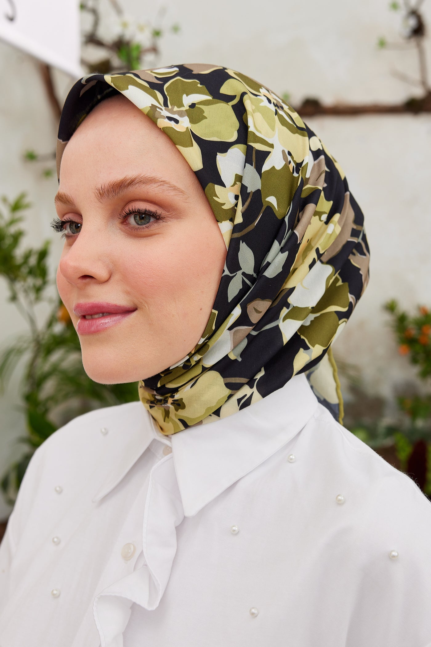 Pro Line Grace Desen Eşarp - Yağ Yeşili - Haki