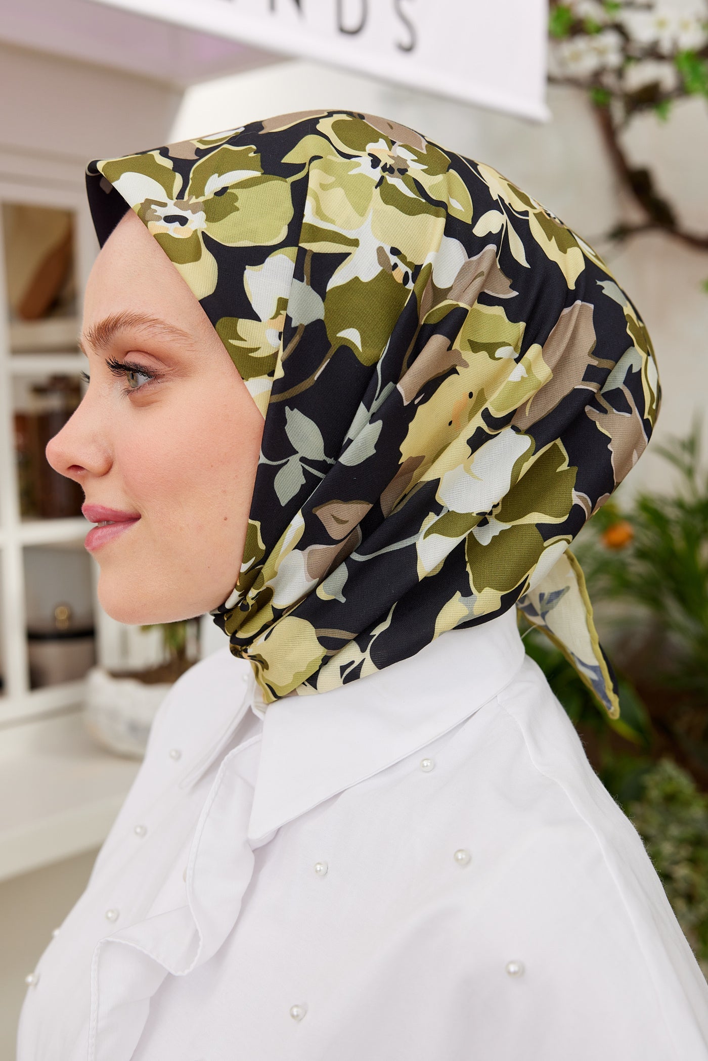 Pro Line Grace Desen Eşarp - Yağ Yeşili - Haki