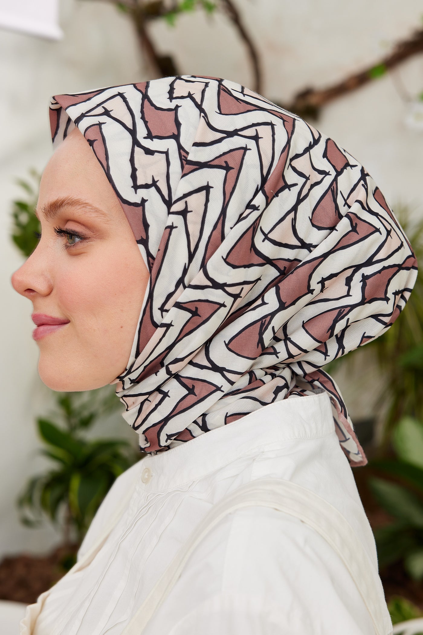 Pro Line Vera Desen Eşarp - Somon - Siyah