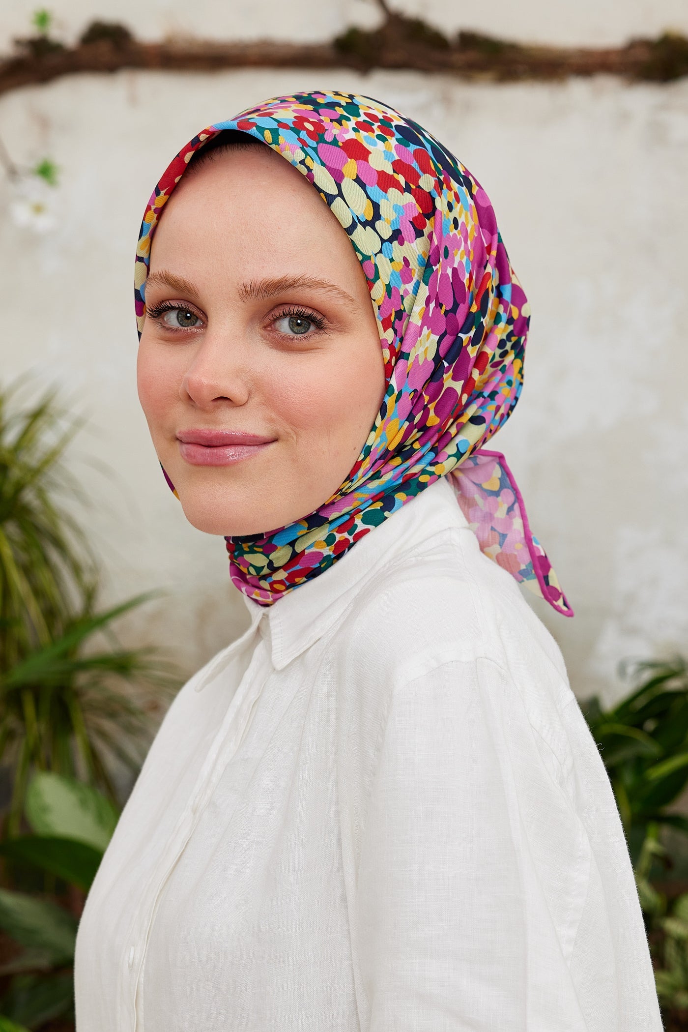 Pro Line Lavin Desen Eşarp - Pembe - Fuşya