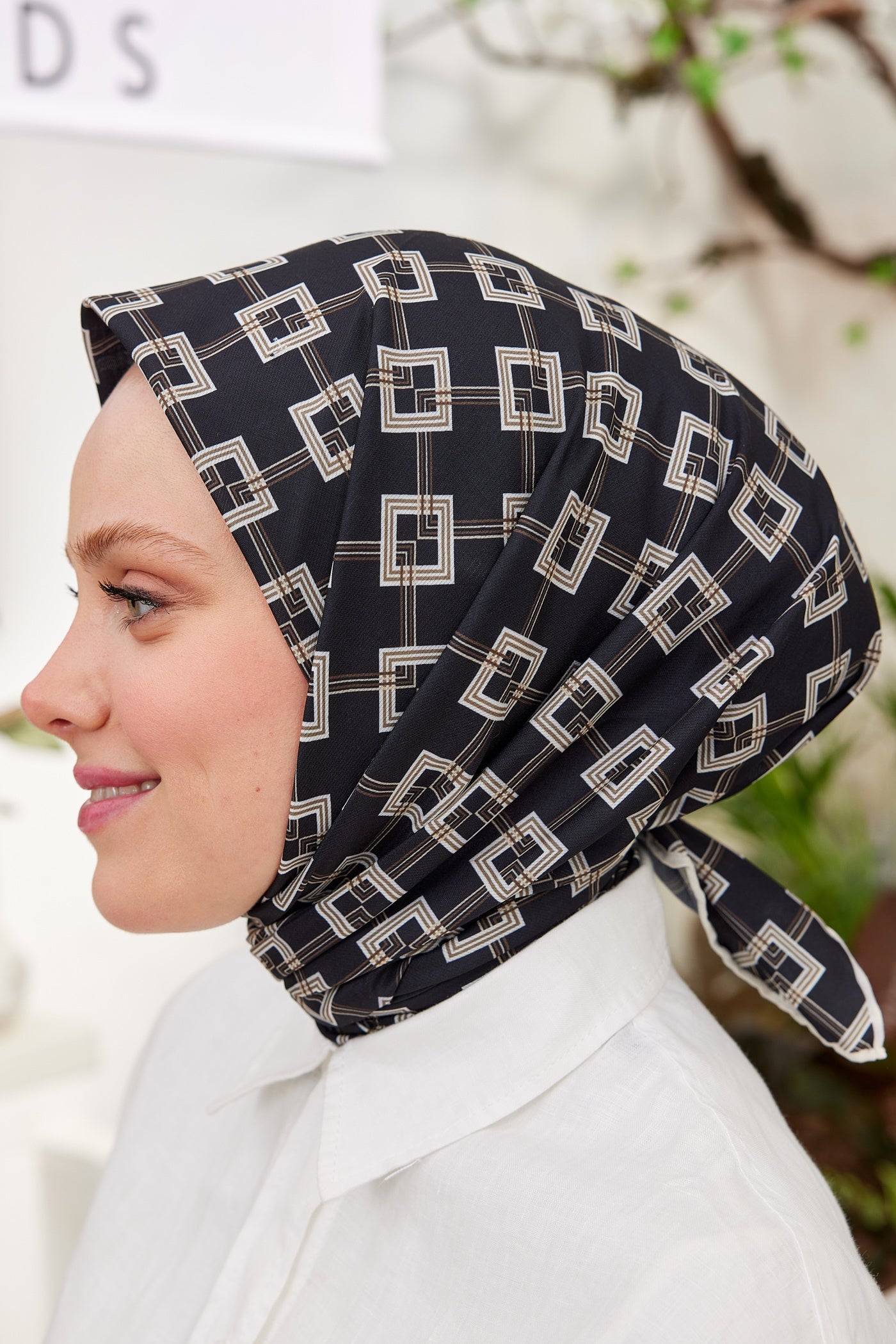 Pro Line Clara Desen Eşarp - Siyah - Bej