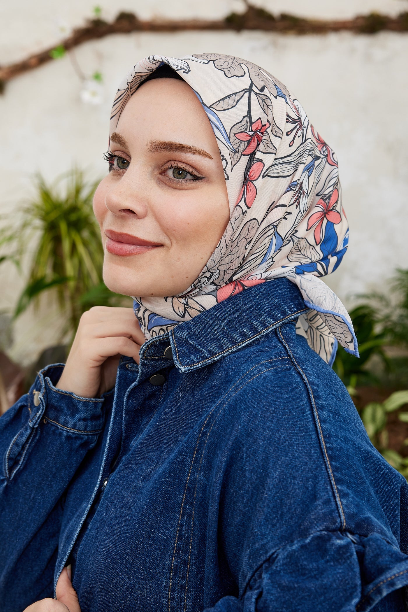 Pro Line Viola Desen Eşarp - İndigo