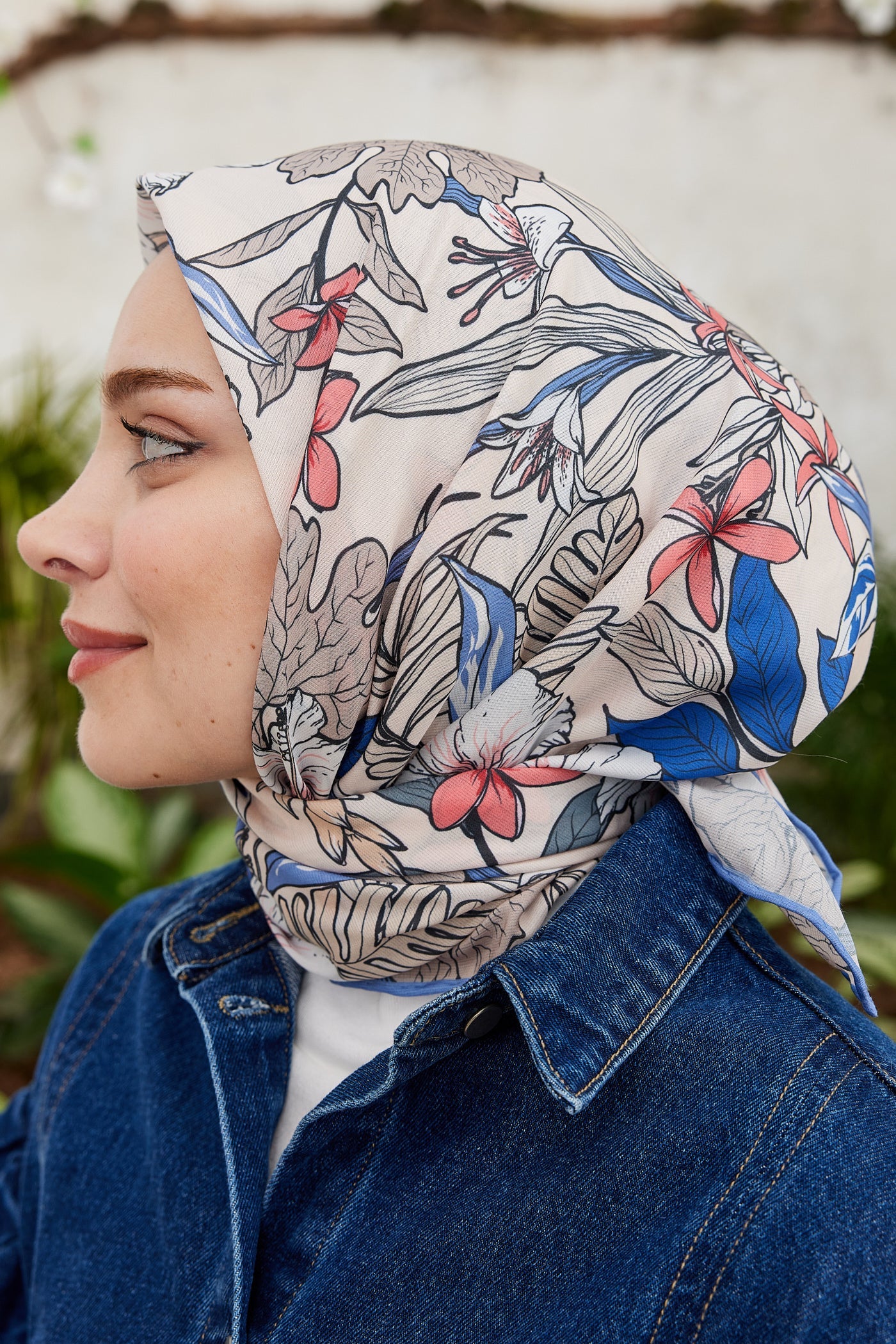 Pro Line Viola Desen Eşarp - İndigo