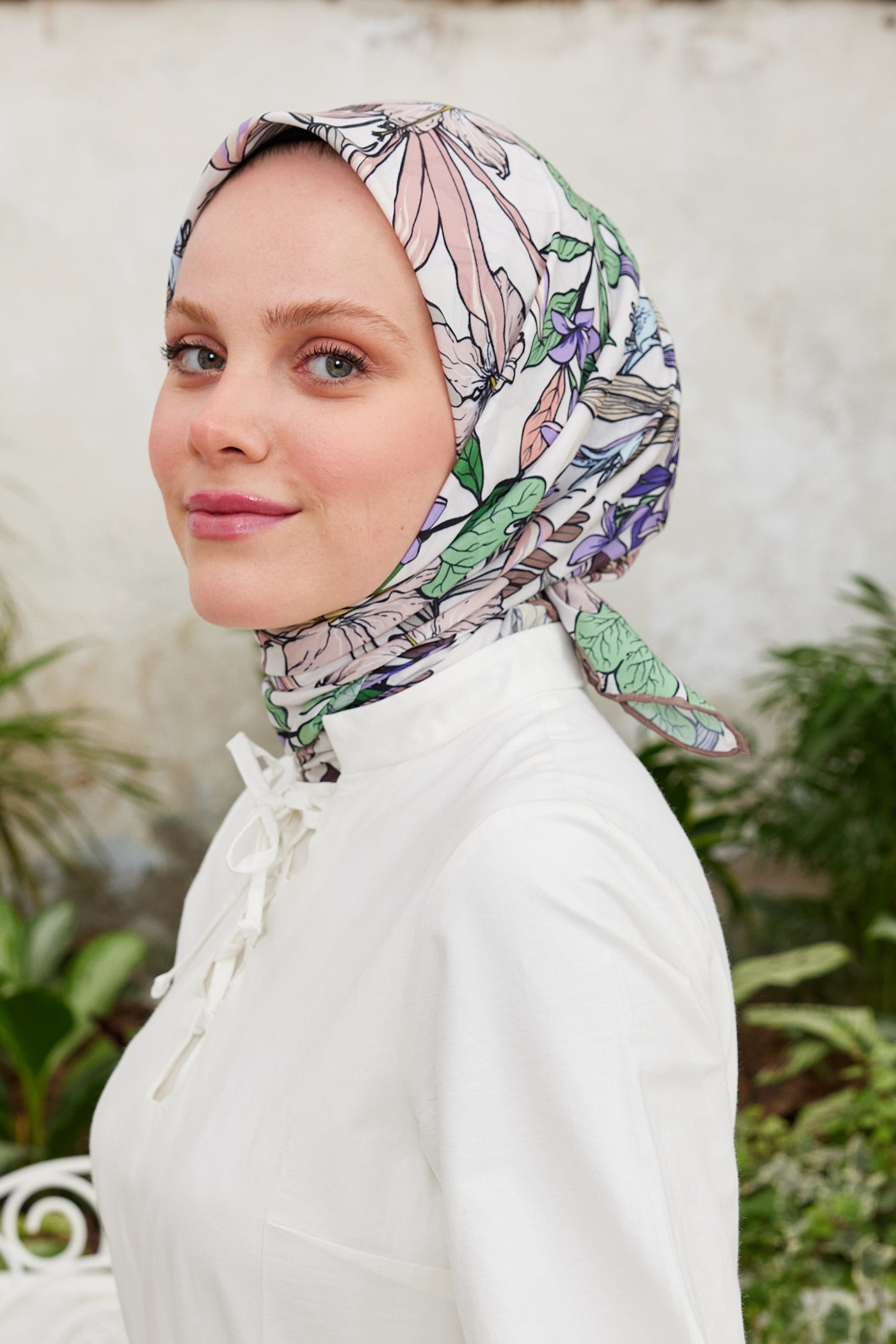 Pro Line Viola Desen Eşarp - Koyu Vizon