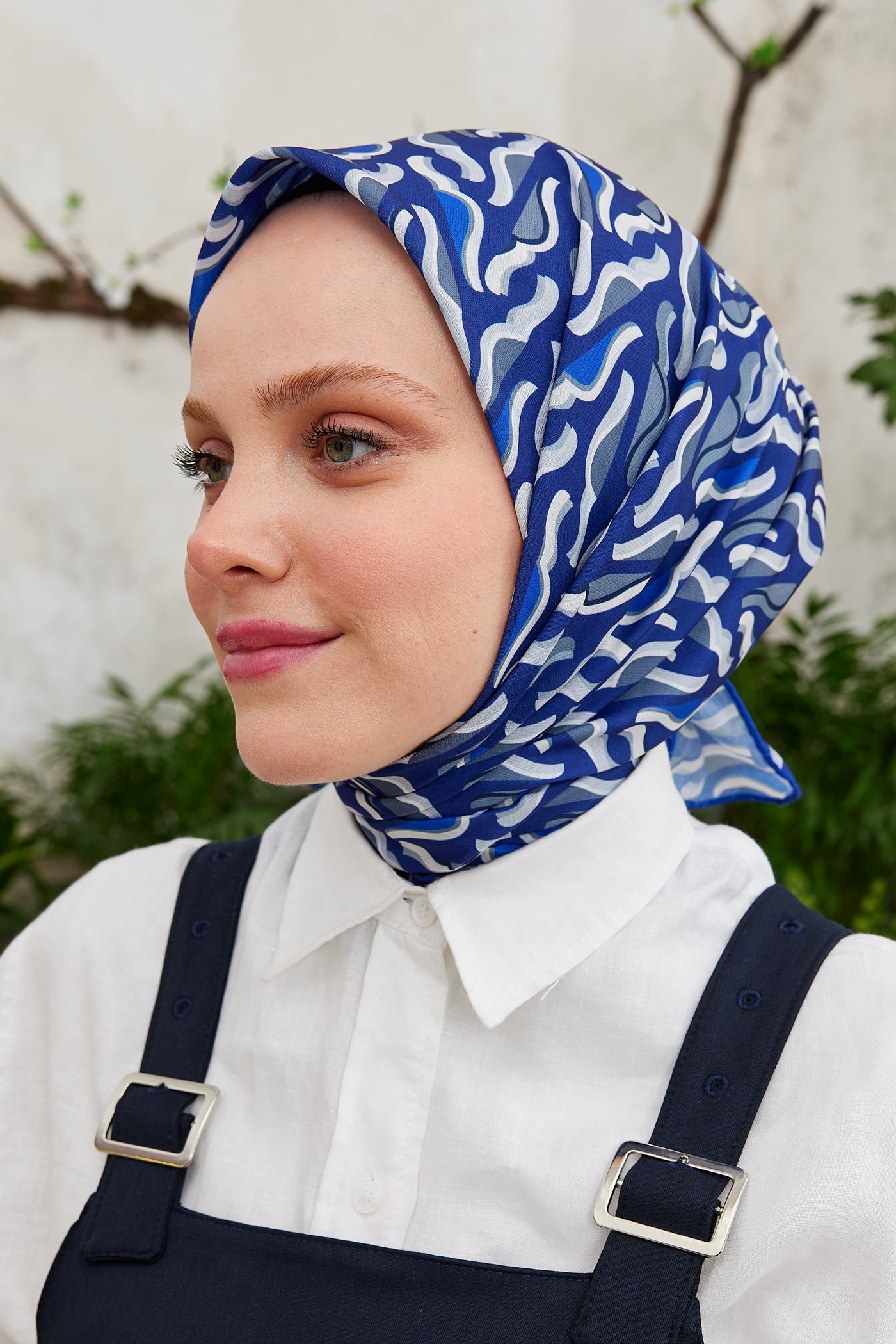 Pro Line Nancy Desen Eşarp - Saks - Füme