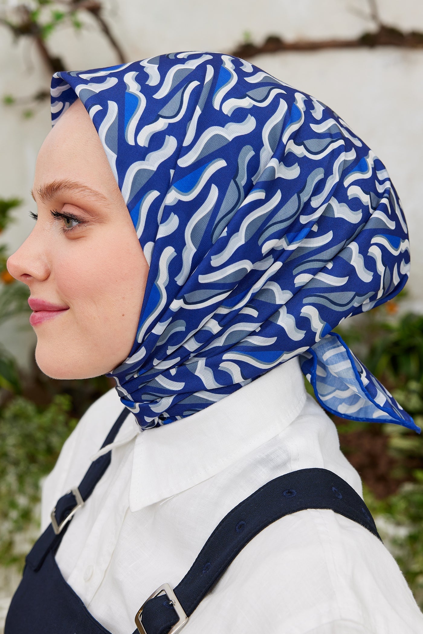 Pro Line Nancy Desen Eşarp - Saks - Füme