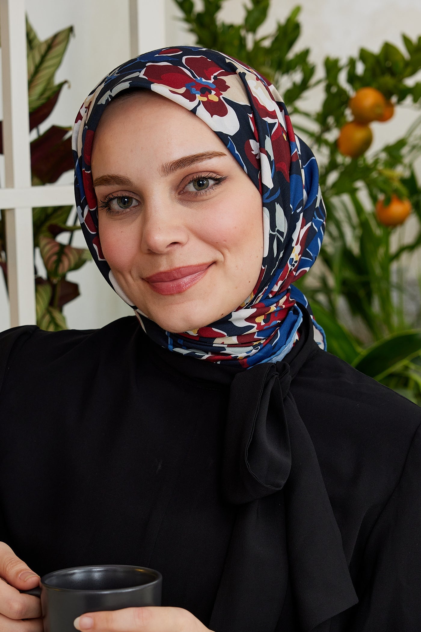 Pro Line Grace Desen Eşarp - Bordo - Lacivert