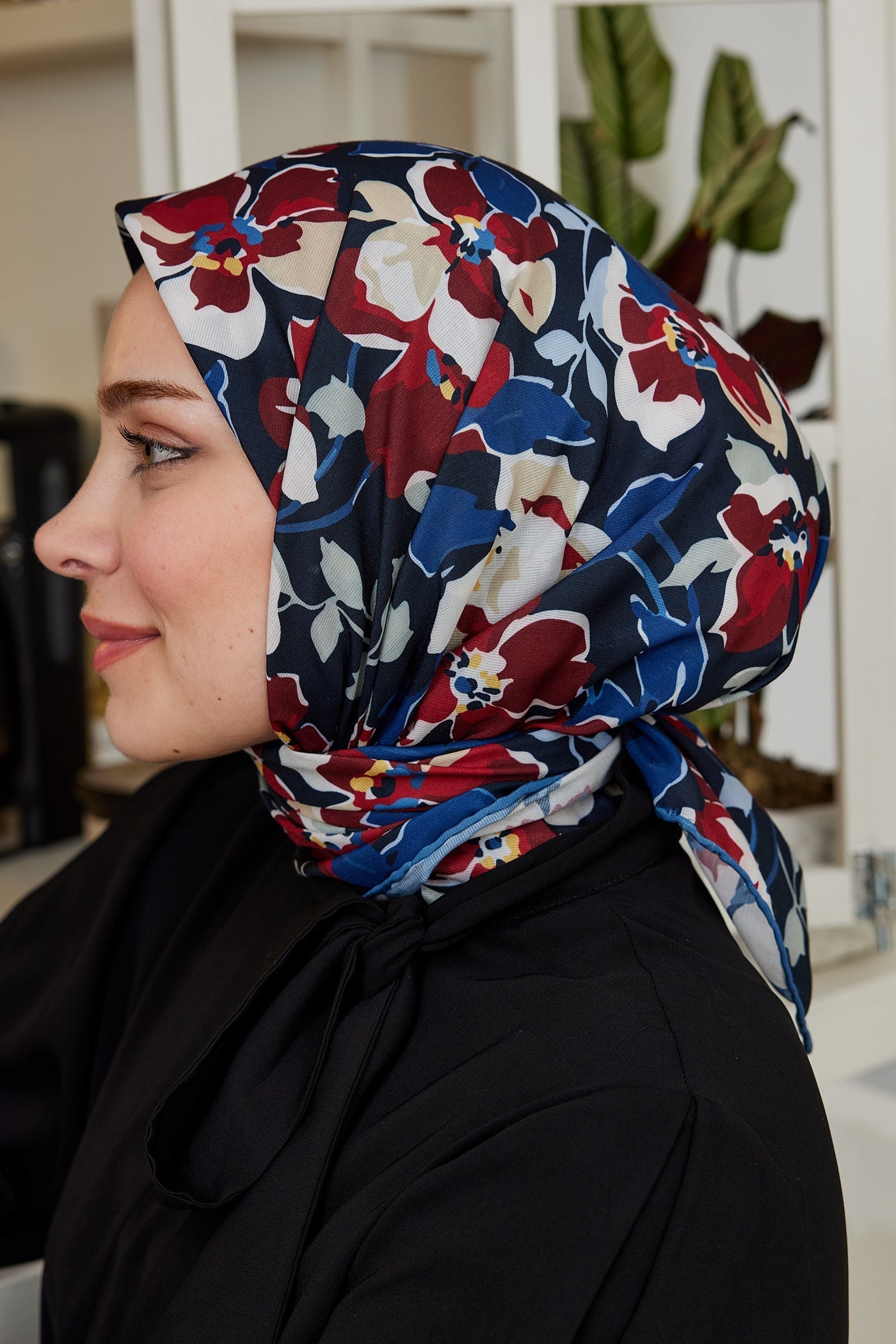 Pro Line Grace Desen Eşarp - Bordo - Lacivert