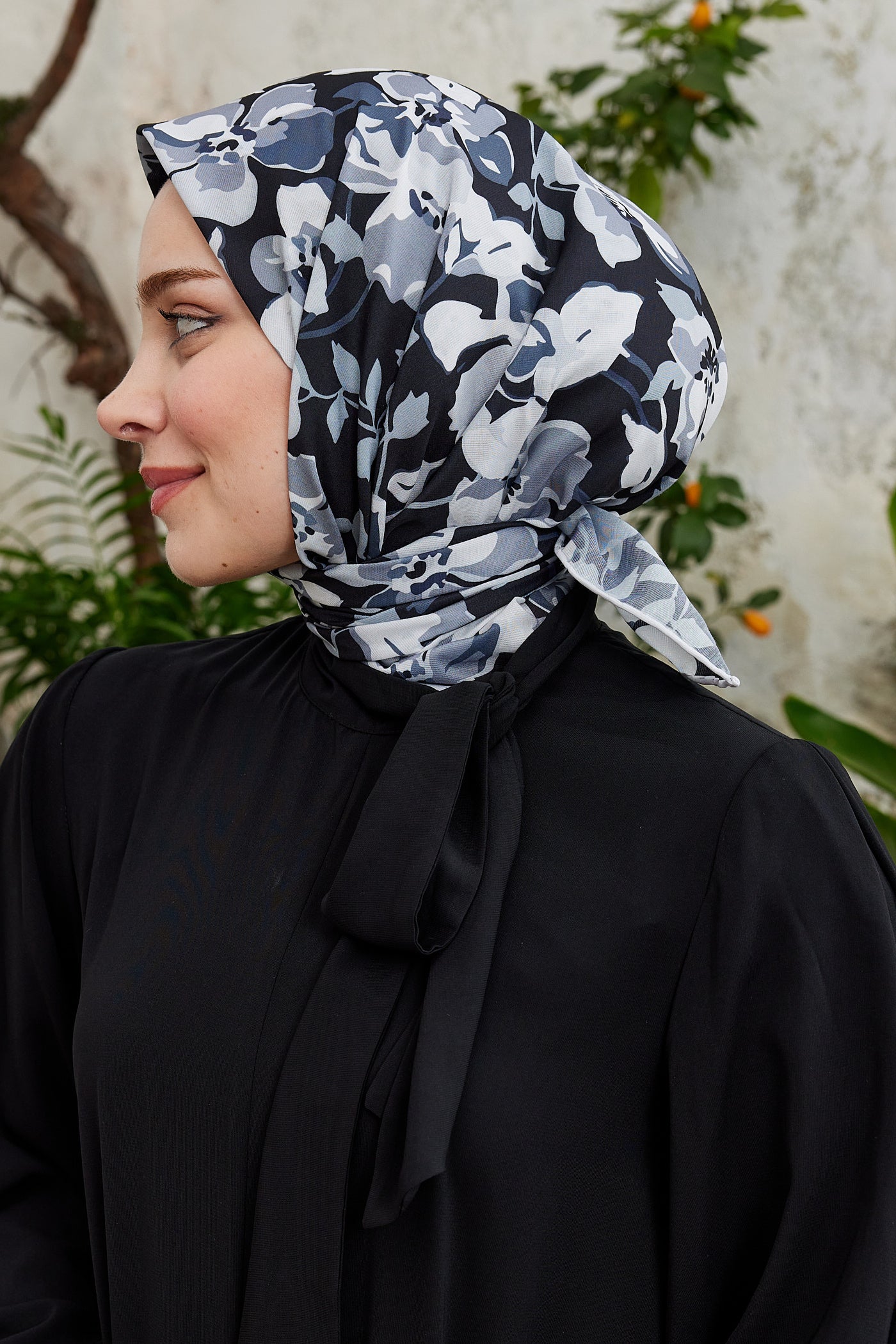 Pro Line Grace Desen Eşarp - Siyah - Gri