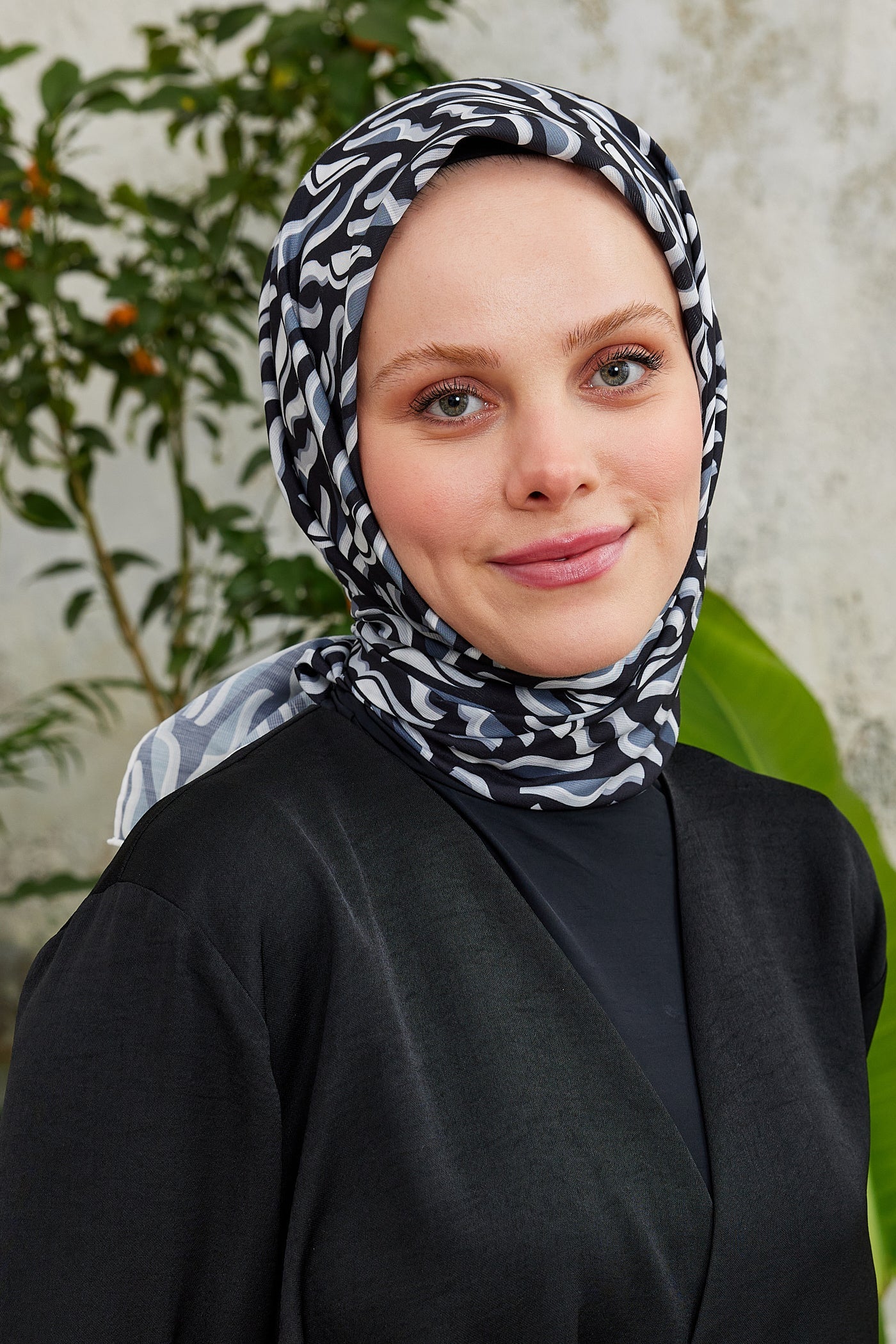 Pro Line Nancy Desen Eşarp - Füme - Gri