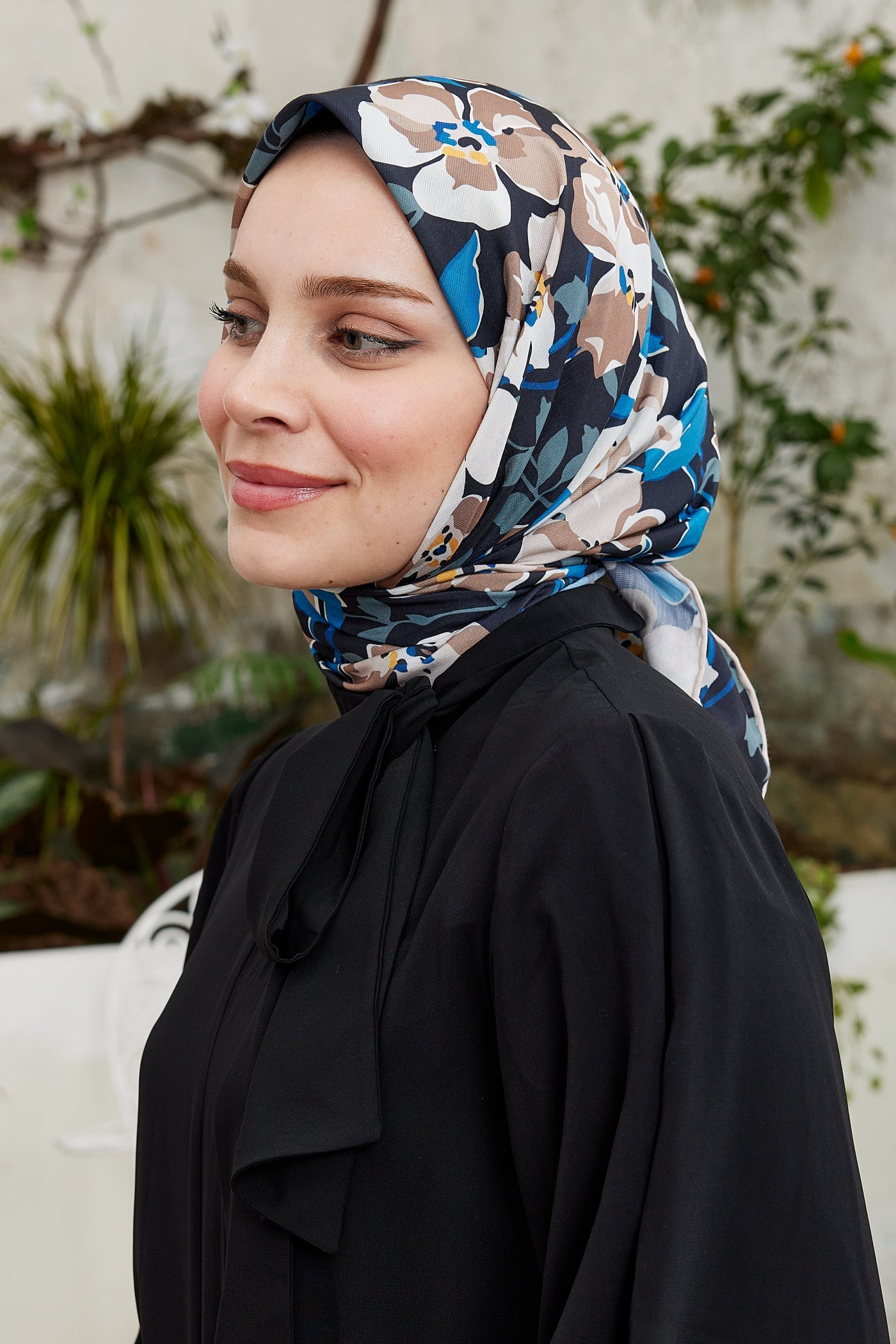 Pro Line Grace Desen Eşarp - İndigo - Kahve