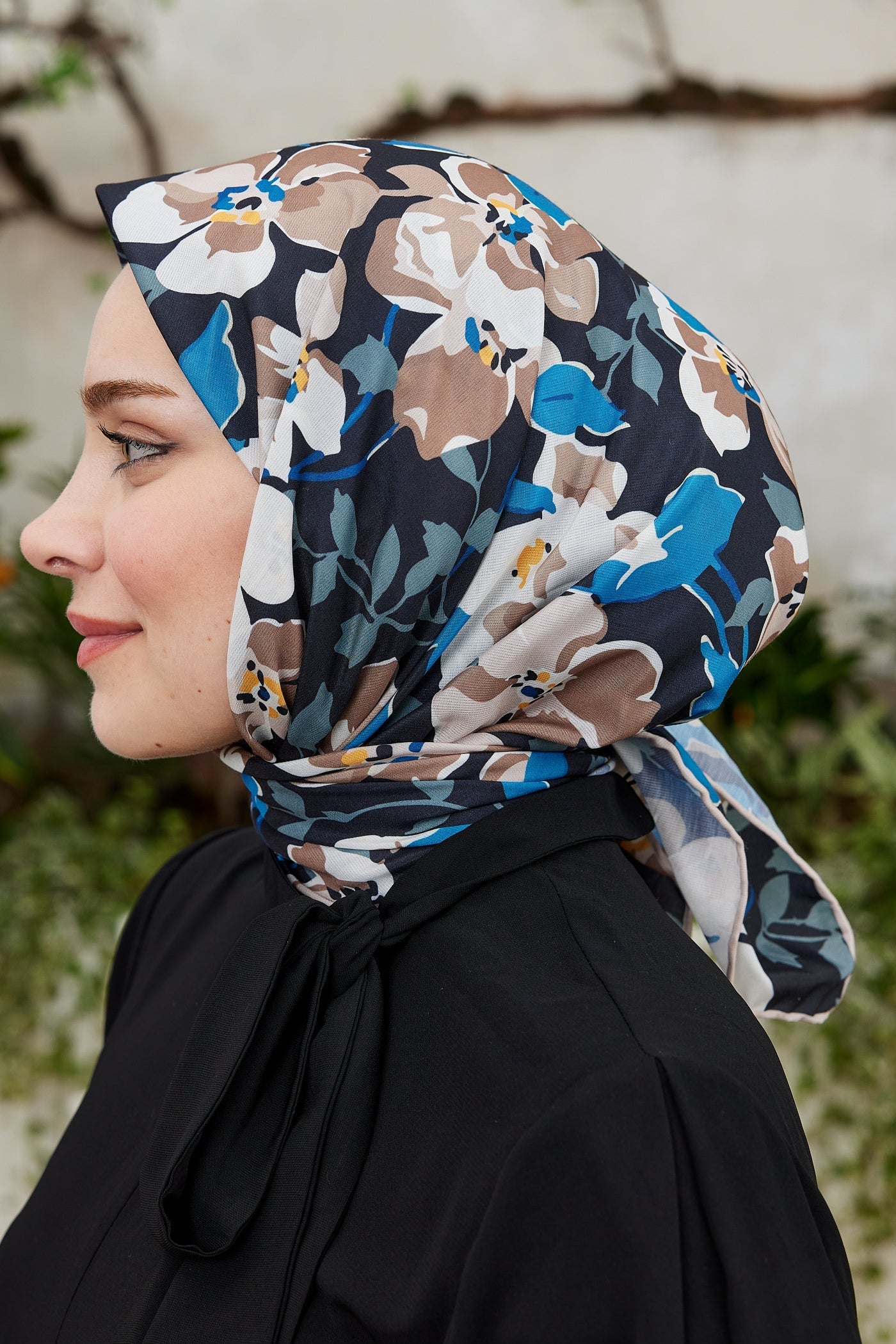 Pro Line Grace Desen Eşarp - İndigo - Kahve