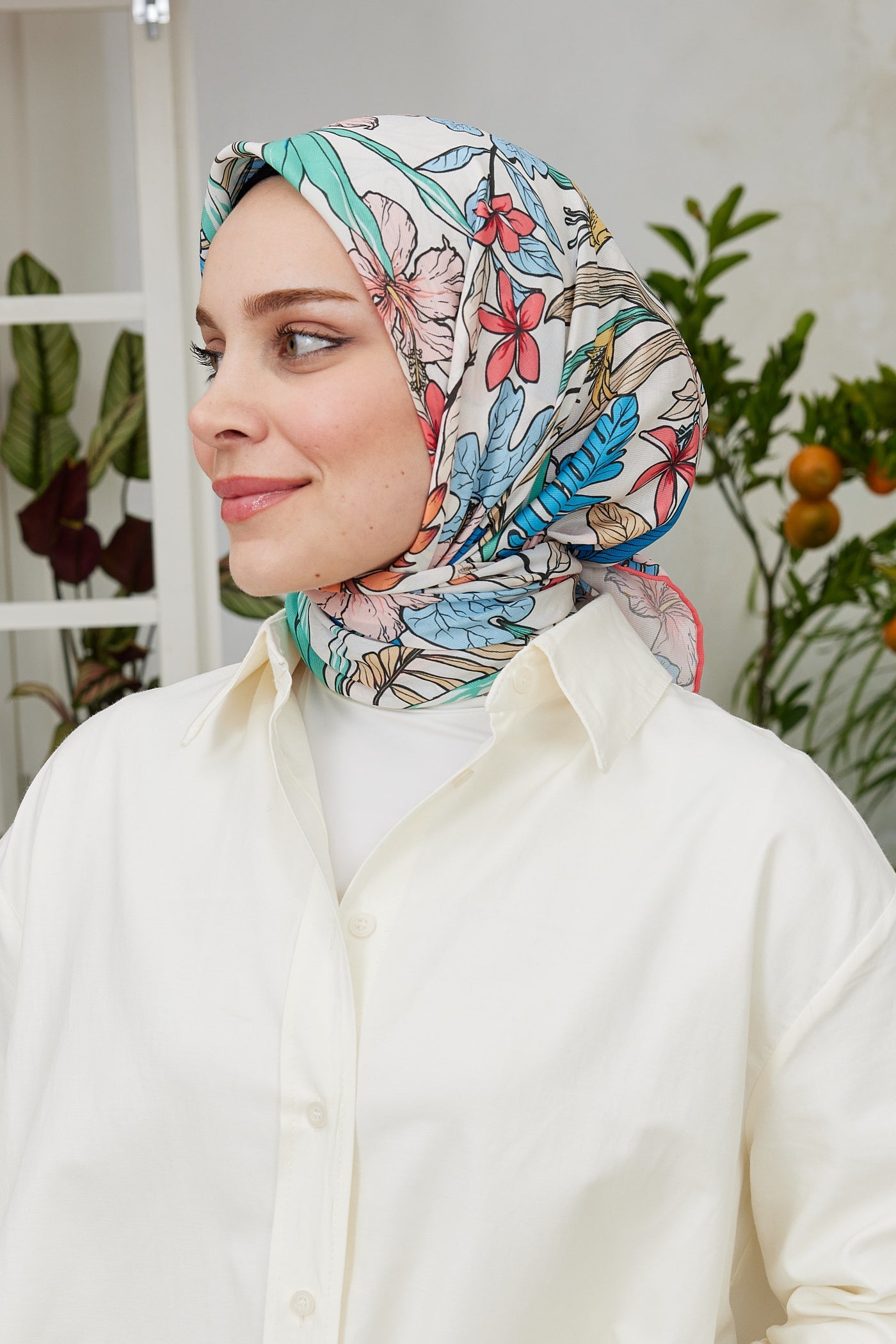 Pro Line Viola Desen Eşarp - Kırmızı