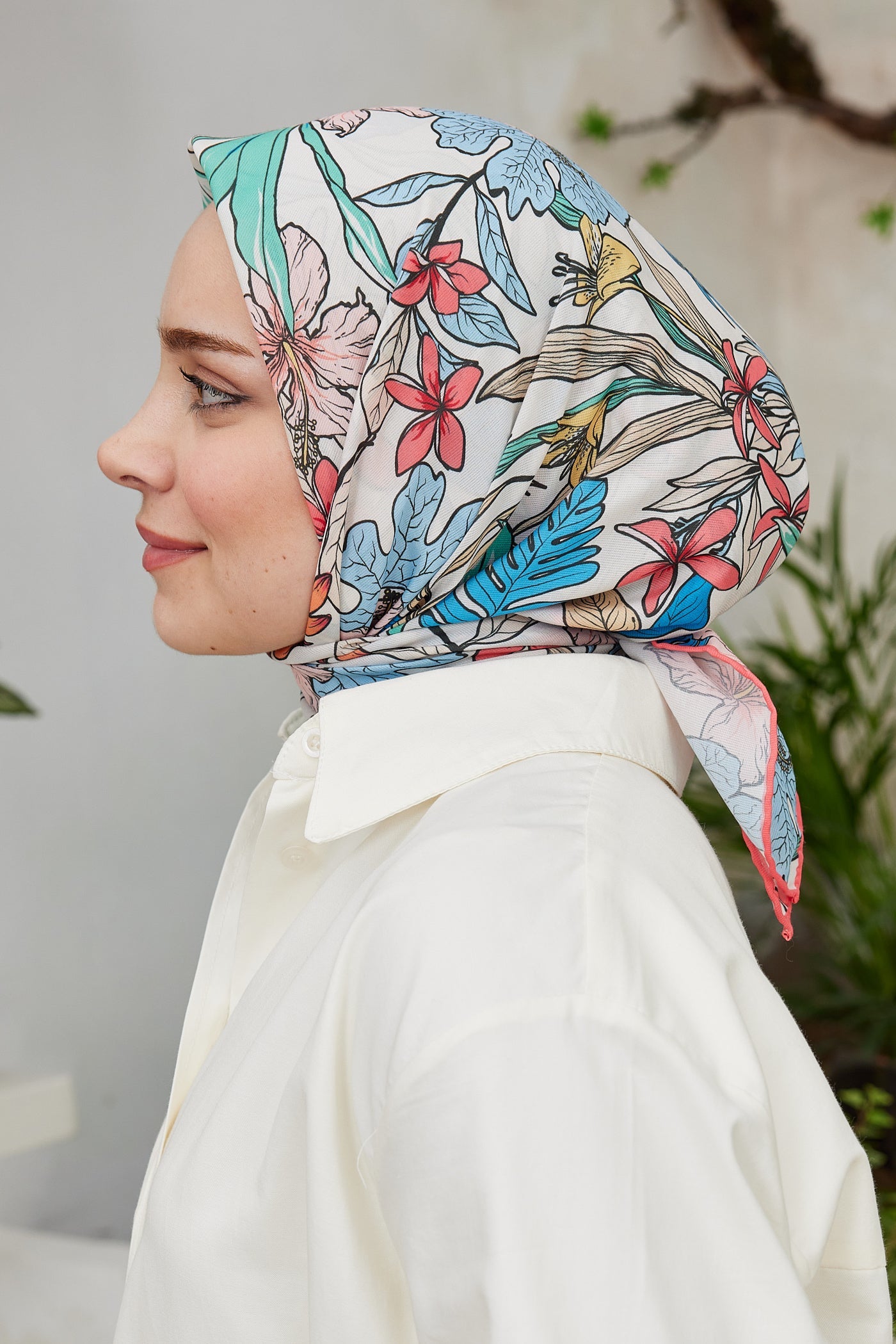 Pro Line Viola Desen Eşarp - Kırmızı