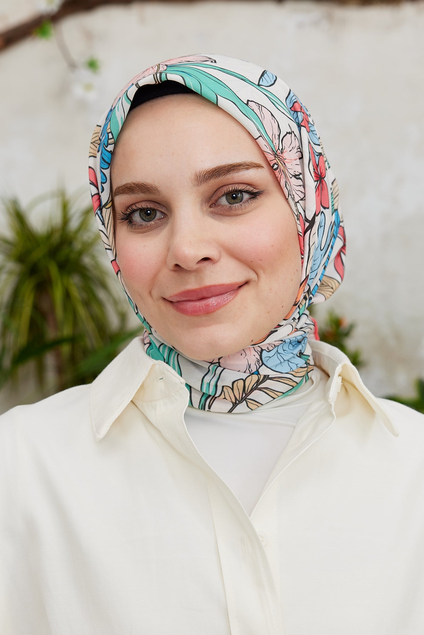 Pro Line Viola Desen Eşarp - Kırmızı