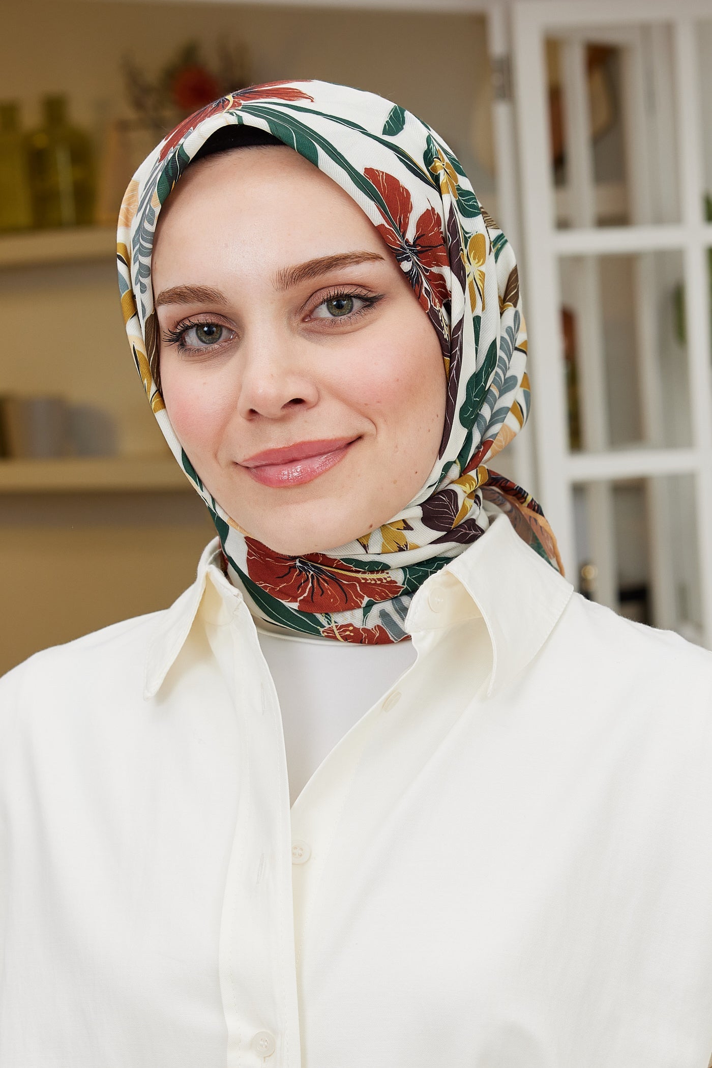 Pro Line Viola Desen Eşarp - Hardal