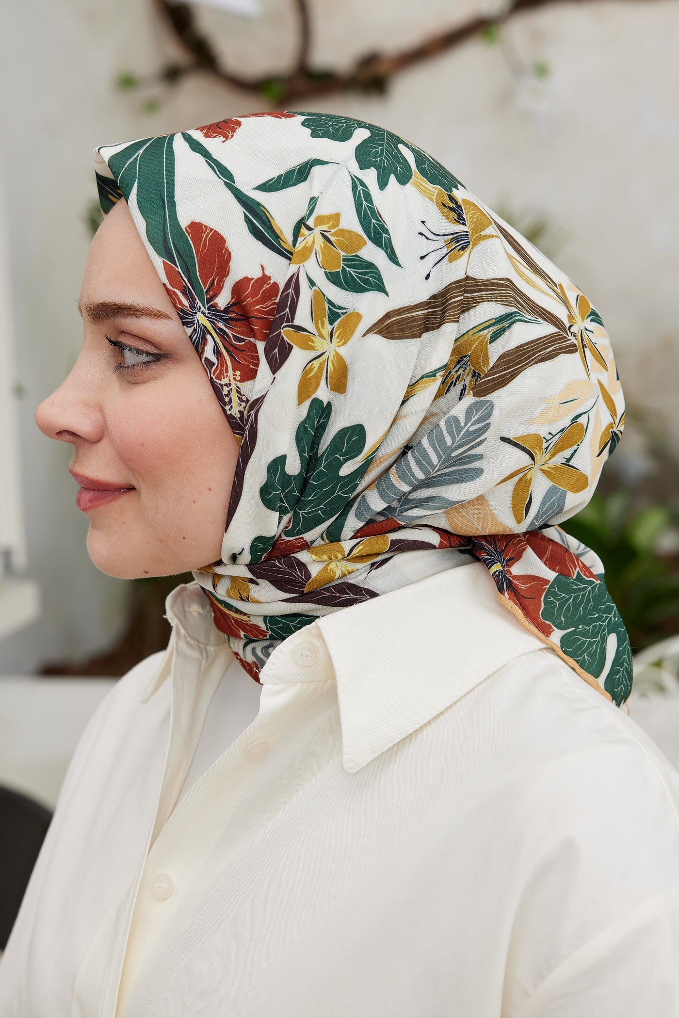 Pro Line Viola Desen Eşarp - Hardal