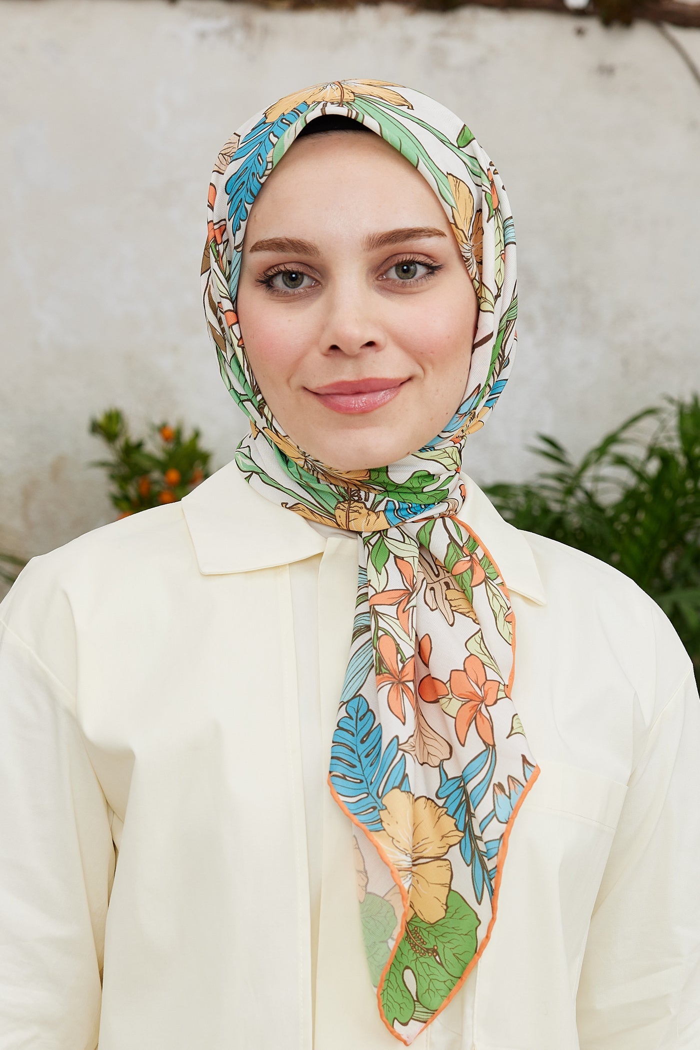 Pro Line Viola Desen Eşarp - Turuncu